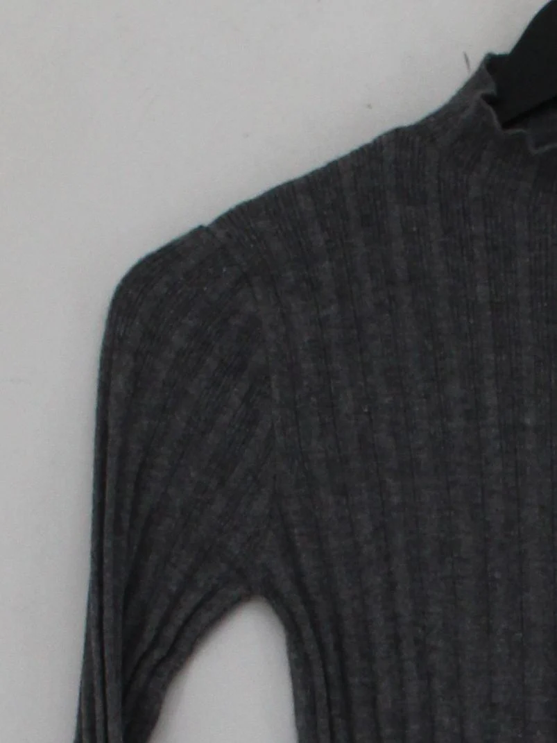 Topshop Women's Jumper UK 10 Grey Viscose with Nylon High Neck Pullover - Image 4