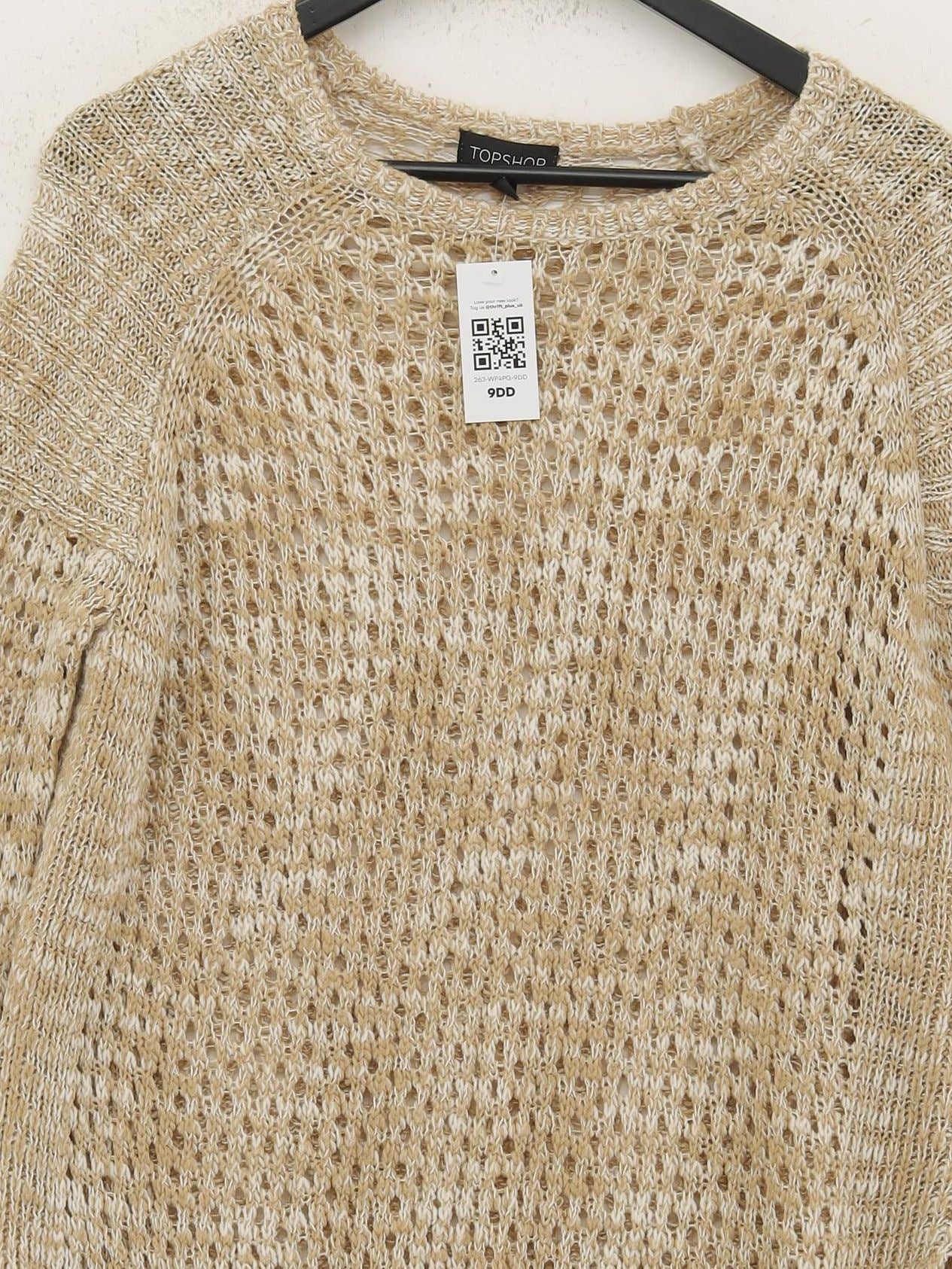 Topshop Women's Jumper UK 10 Tan 100% Acrylic Round Neck Pullover - Image 3