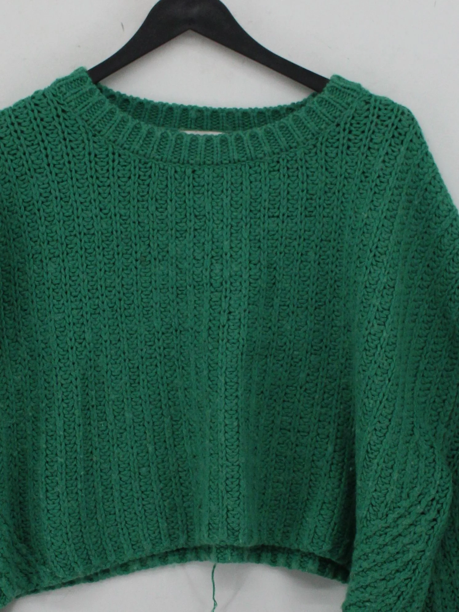 Topshop Women's Jumper UK 12 Green Acrylic with Wool Crew Neck Pullover - Image 3
