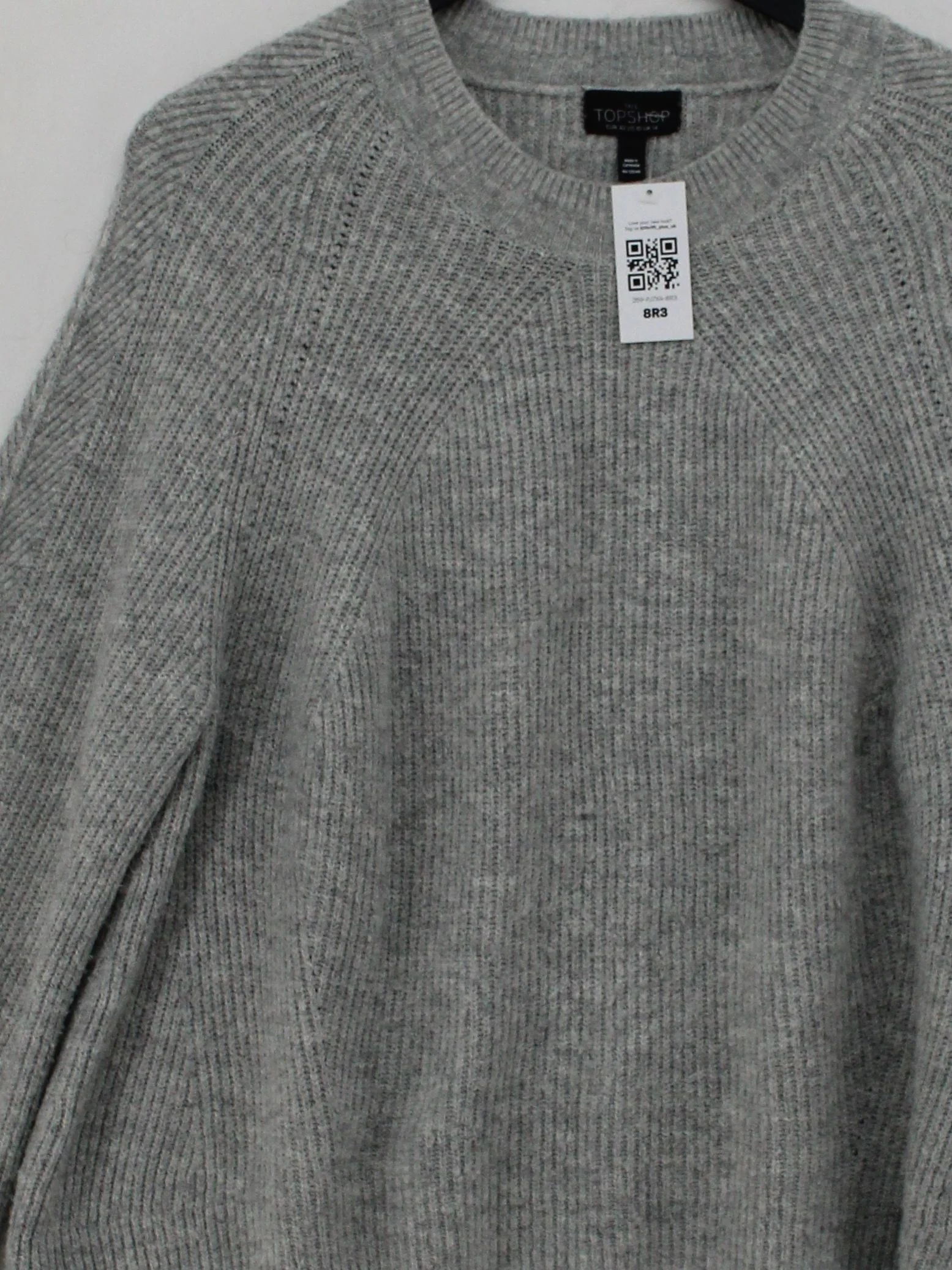 Topshop Women's Jumper UK 14 Grey Acrylic with Polyester, Elastane Pullover - Image 3