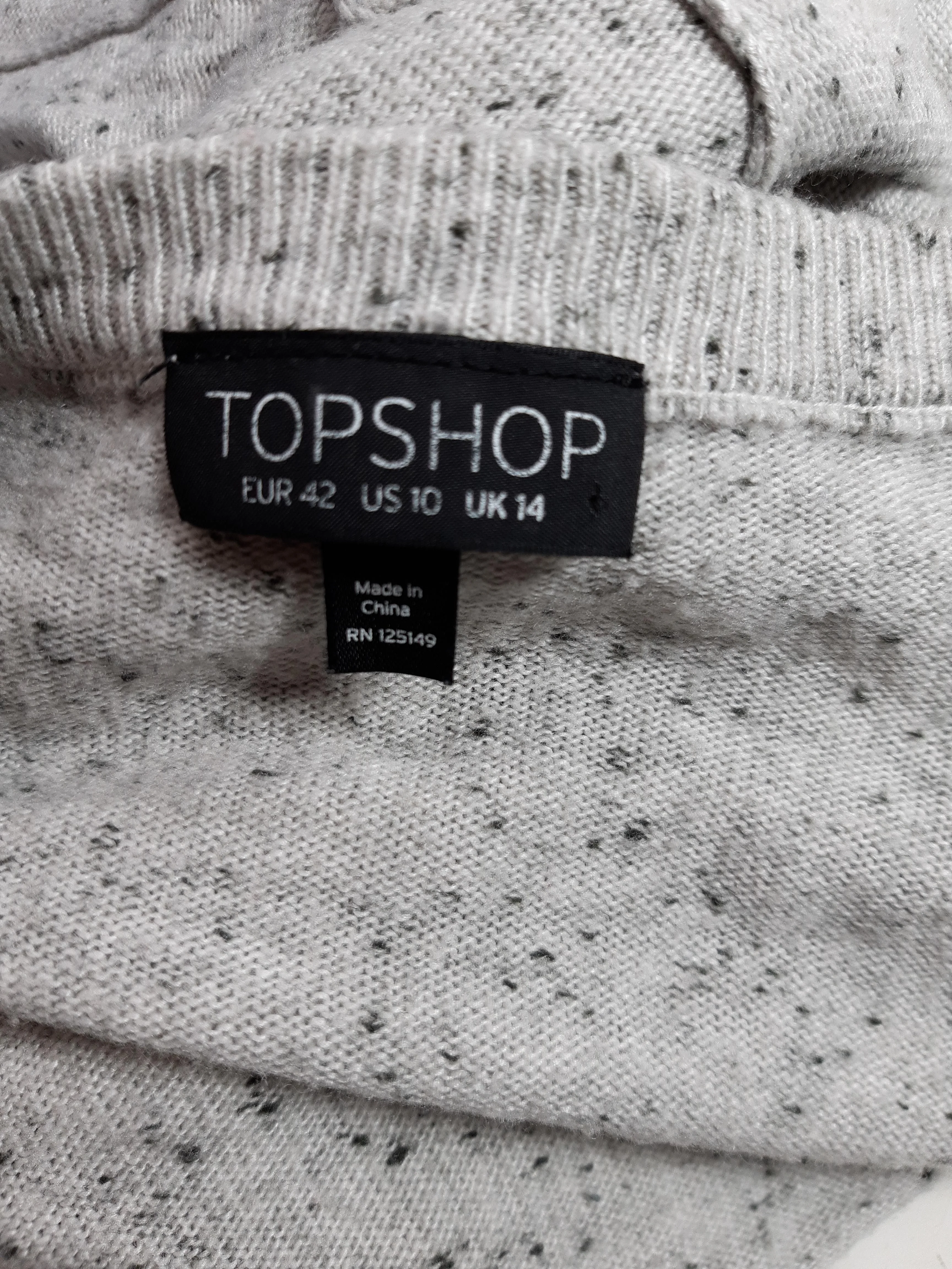 Topshop Women's Jumper UK 14 Grey Nylon with Acrylic, Wool Round Neck Pullover - Image 6
