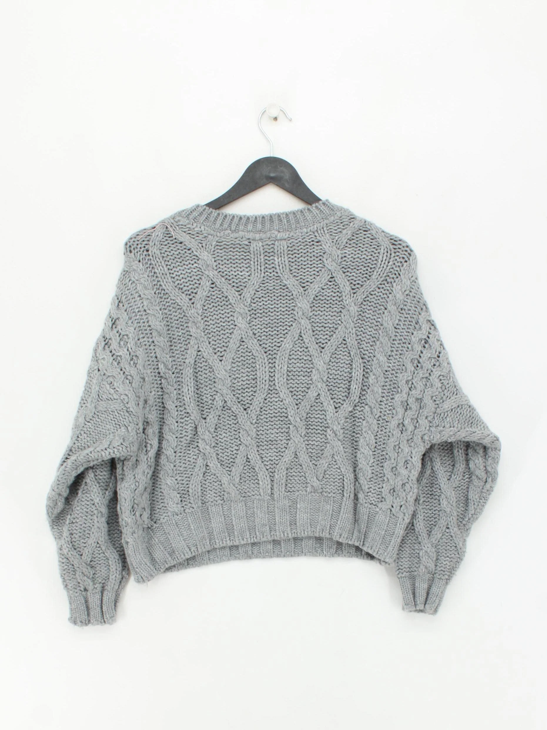 Topshop Women's Jumper UK 6 Grey 100% Acrylic Round Neck Pullover - Image 2