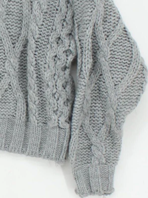 Topshop Women's Jumper UK 6 Grey 100% Acrylic Round Neck Pullover - Image 4