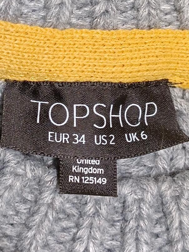 Topshop Women's Jumper UK 6 Grey 100% Acrylic Round Neck Pullover - Image 5