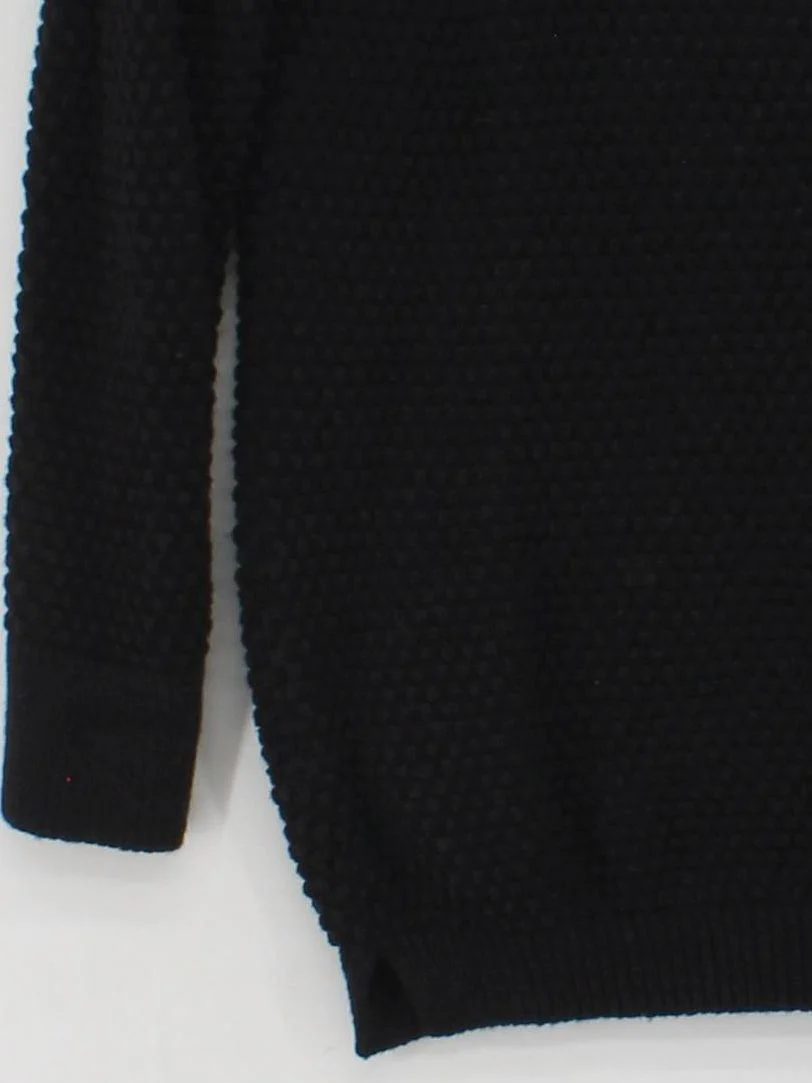Topshop Women's Jumper UK 8 Black 100% Cotton Round Neck Pullover - Image 4