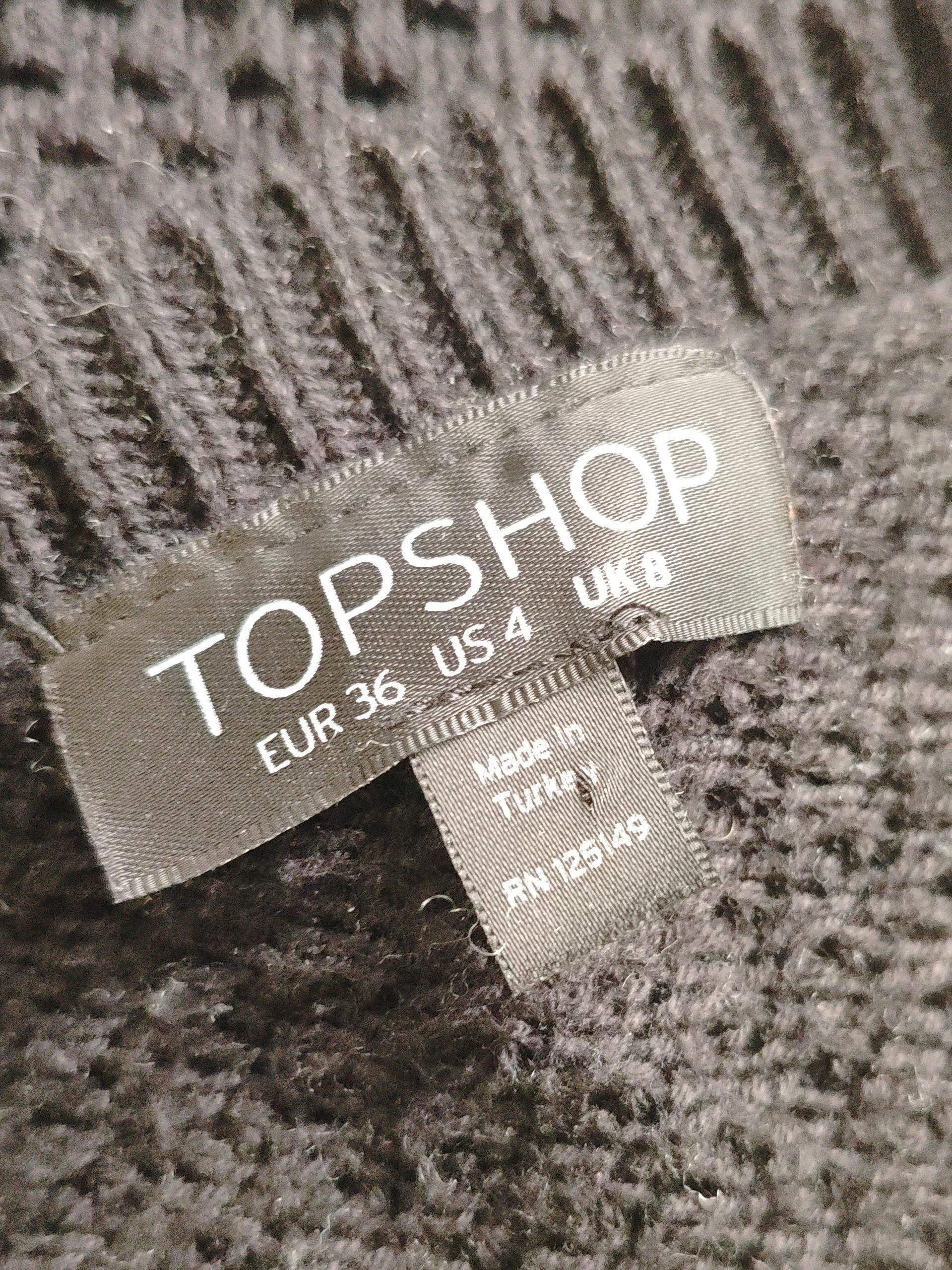 Topshop Women's Jumper UK 8 Black 100% Cotton Round Neck Pullover - Image 5