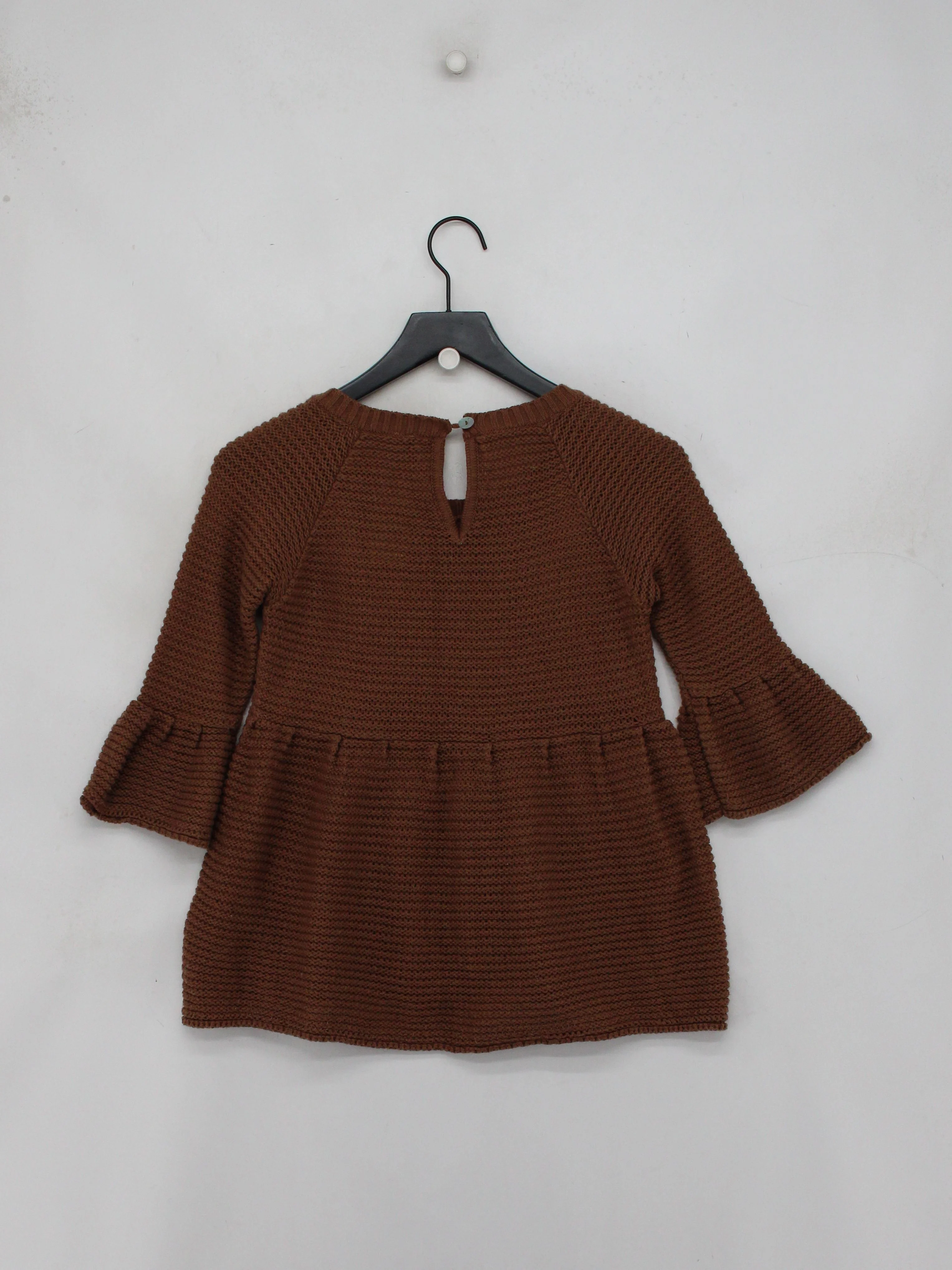 Topshop Women's Jumper UK 8 Brown Acrylic with Nylon Round Neck Pullover - Image 2
