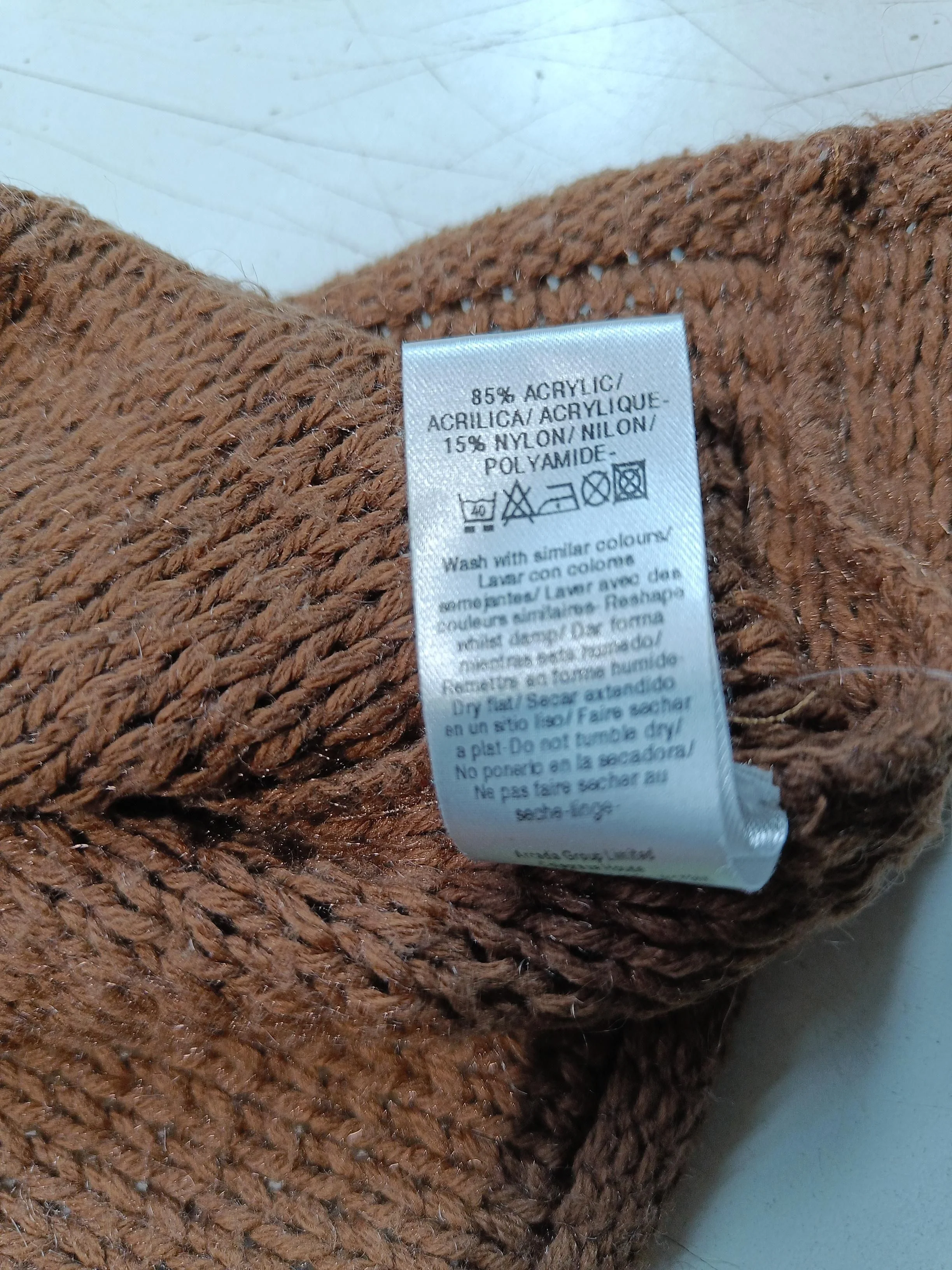 Topshop Women's Jumper UK 8 Brown Acrylic with Nylon Round Neck Pullover - Image 6