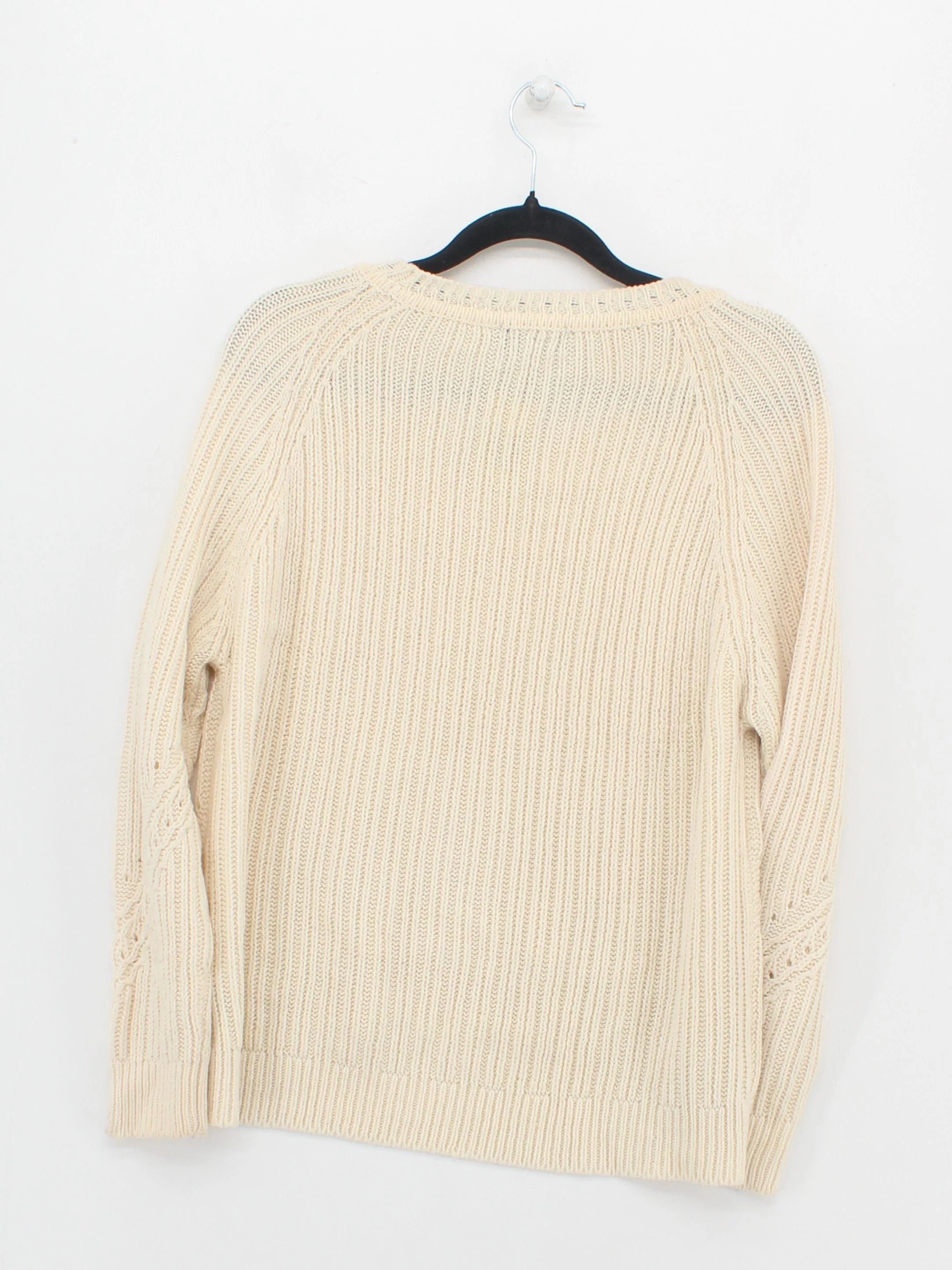 Topshop Women's Jumper UK 8 Cream 100% Acrylic Round Neck Pullover - Image 2