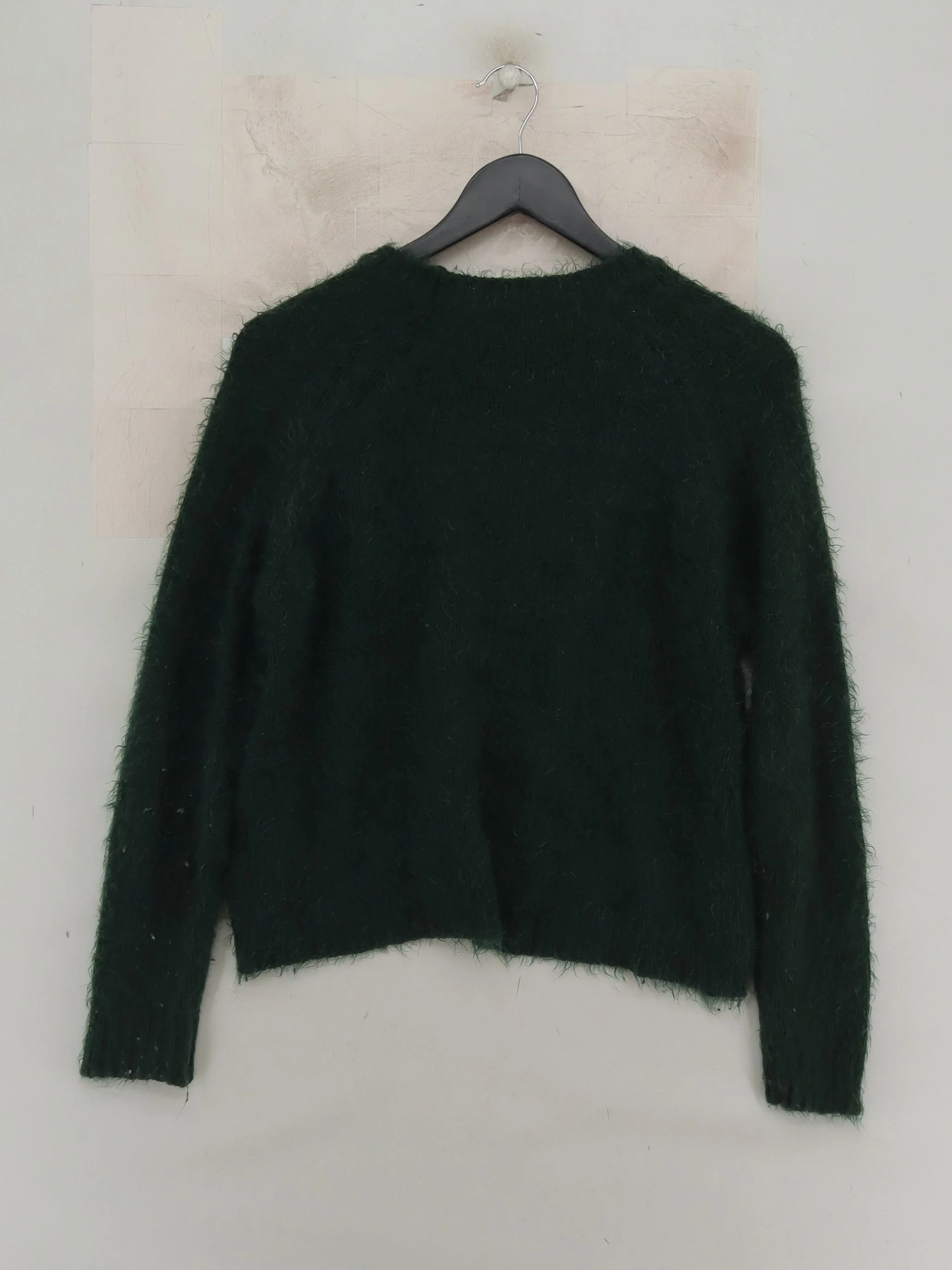 Topshop Women's Jumper UK 8 Green Acrylic with Nylon Crew Neck Pullover - Image 2