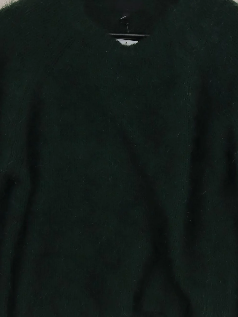 Topshop Women's Jumper UK 8 Green Acrylic with Nylon Crew Neck Pullover - Image 3