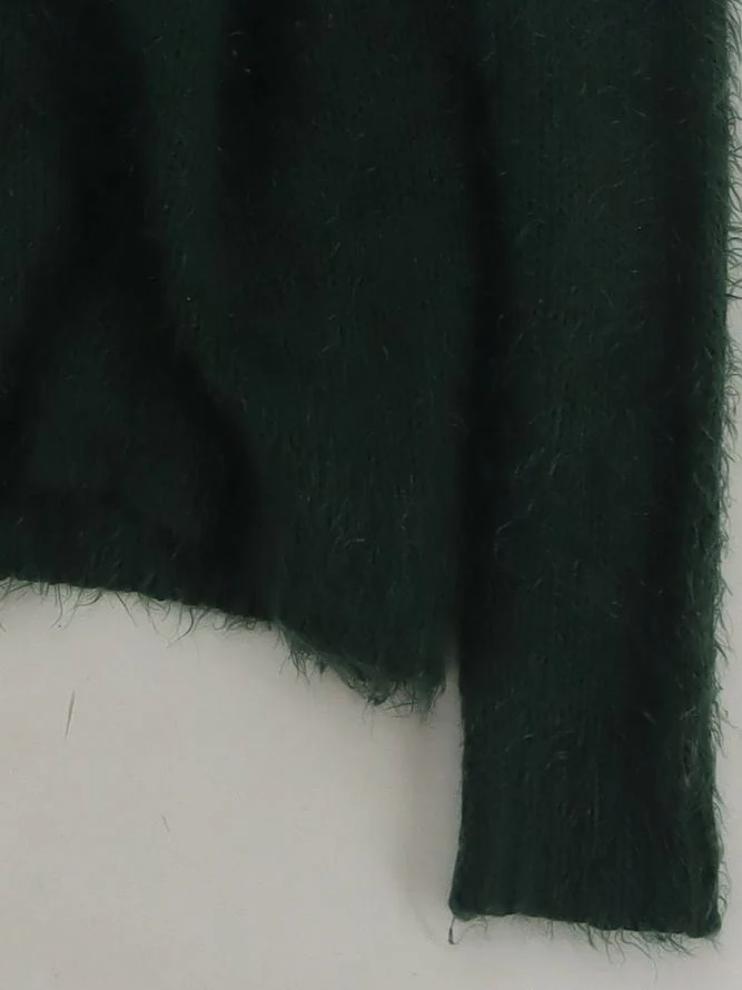 Topshop Women's Jumper UK 8 Green Acrylic with Nylon Crew Neck Pullover - Image 4