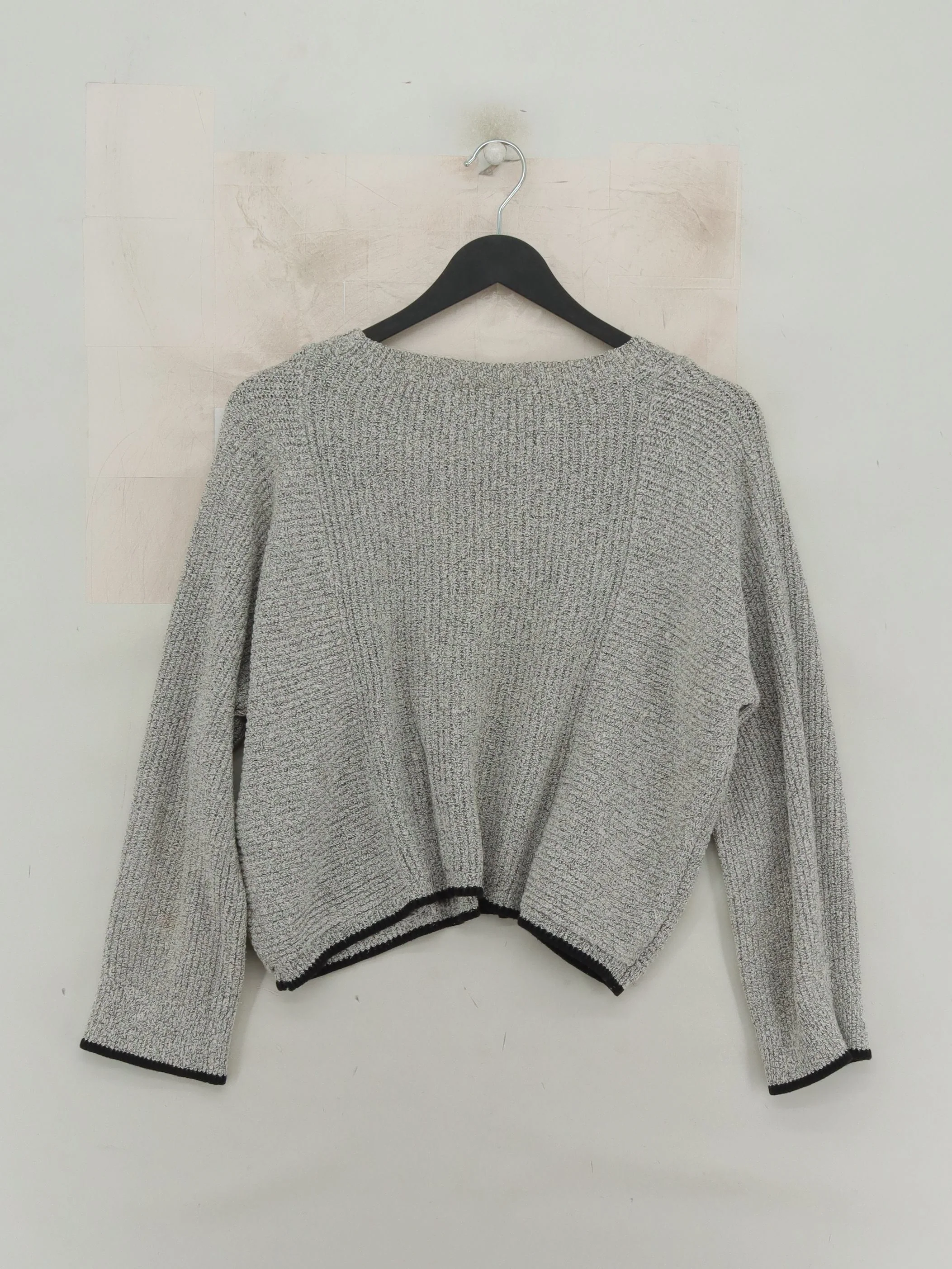 Topshop Women's Jumper UK 8 Grey Cotton with Polyester Crew Neck Pullover - Image 2