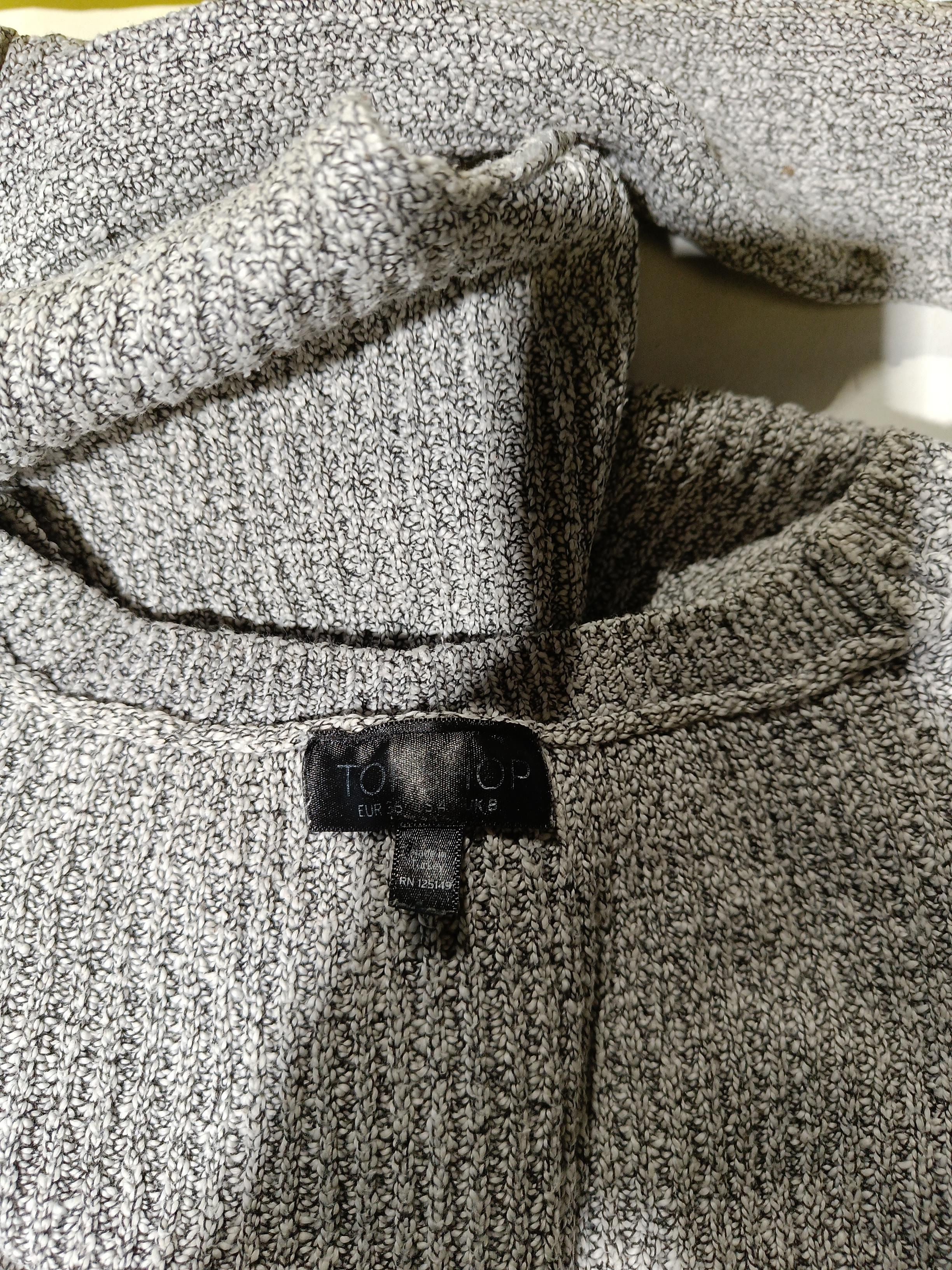 Topshop Women's Jumper UK 8 Grey Cotton with Polyester Crew Neck Pullover - Image 5