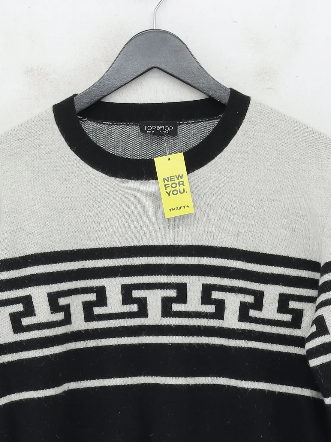 Topshop Women's Jumper UK 8 Multi Acrylic with Nylon Round Neck Pullover - Image 3