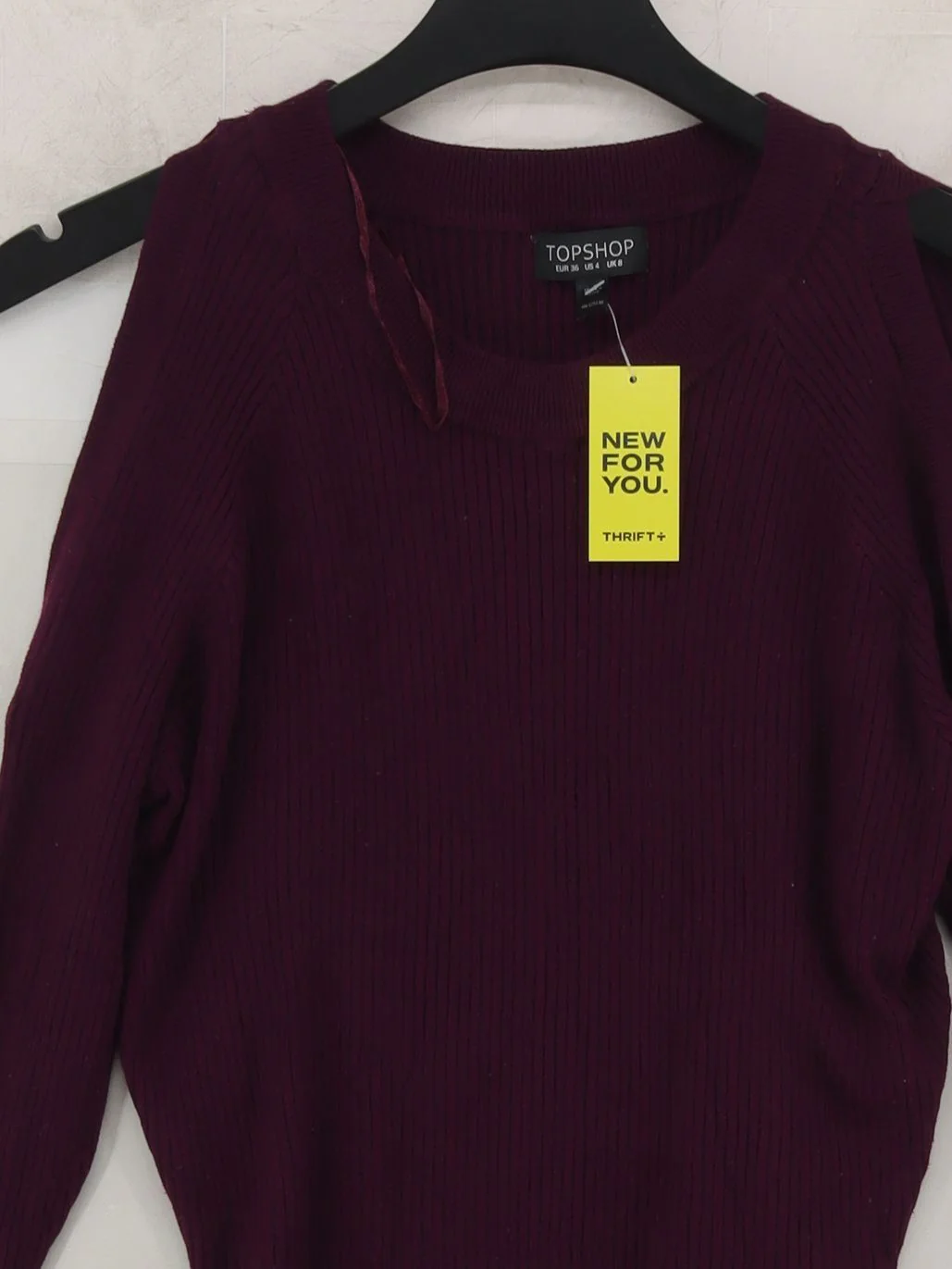 Topshop Women's Jumper UK 8 Purple Viscose with Nylon High Neck Pullover - Image 3