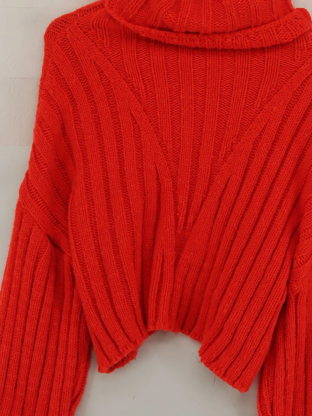 Topshop Women's Jumper UK 8 Red Acrylic with Nylon High Neck Pullover - Image 3