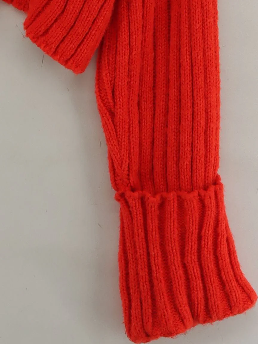 Topshop Women's Jumper UK 8 Red Acrylic with Nylon High Neck Pullover - Image 4