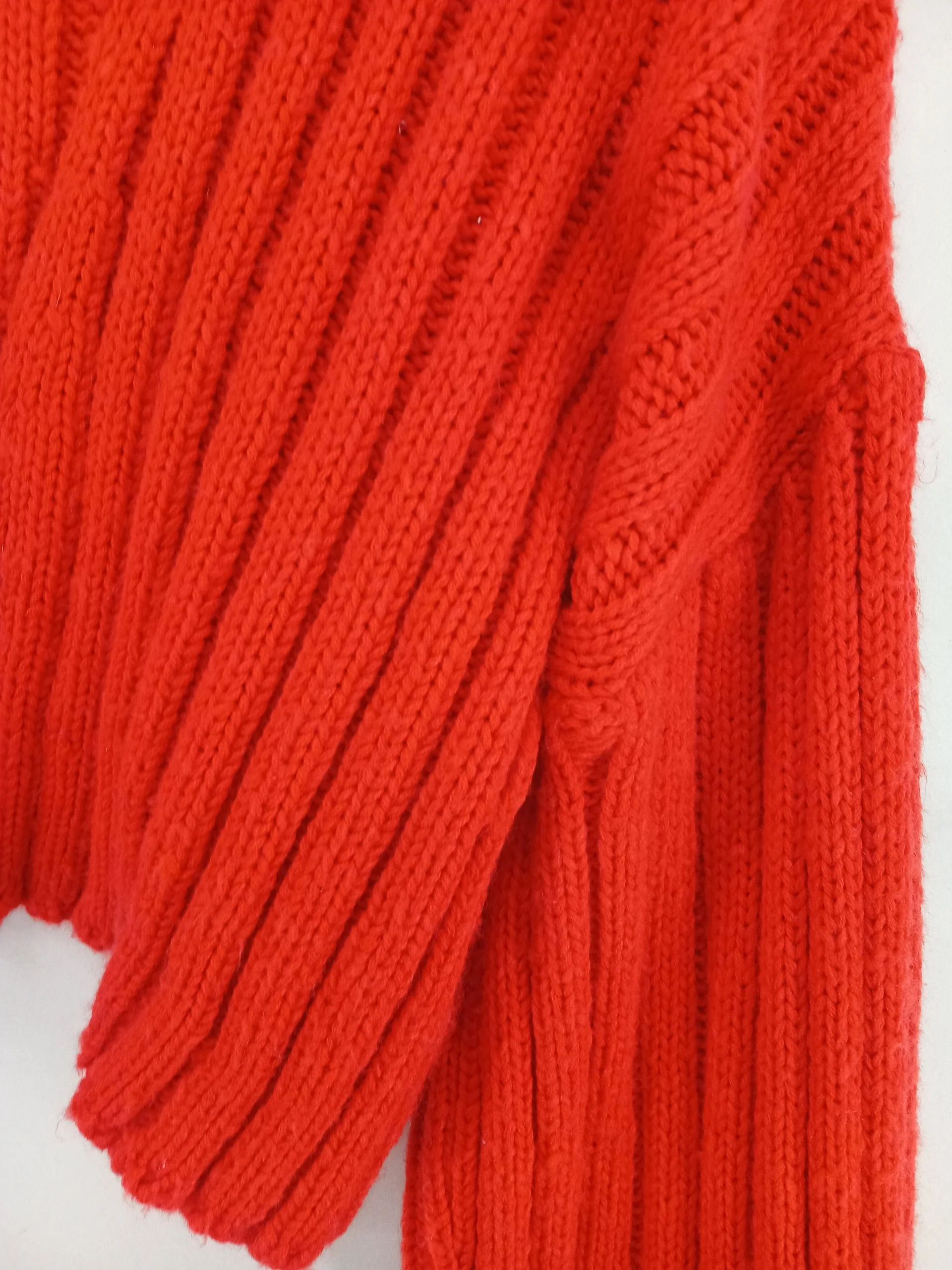 Topshop Women's Jumper UK 8 Red Acrylic with Nylon High Neck Pullover - Image 5