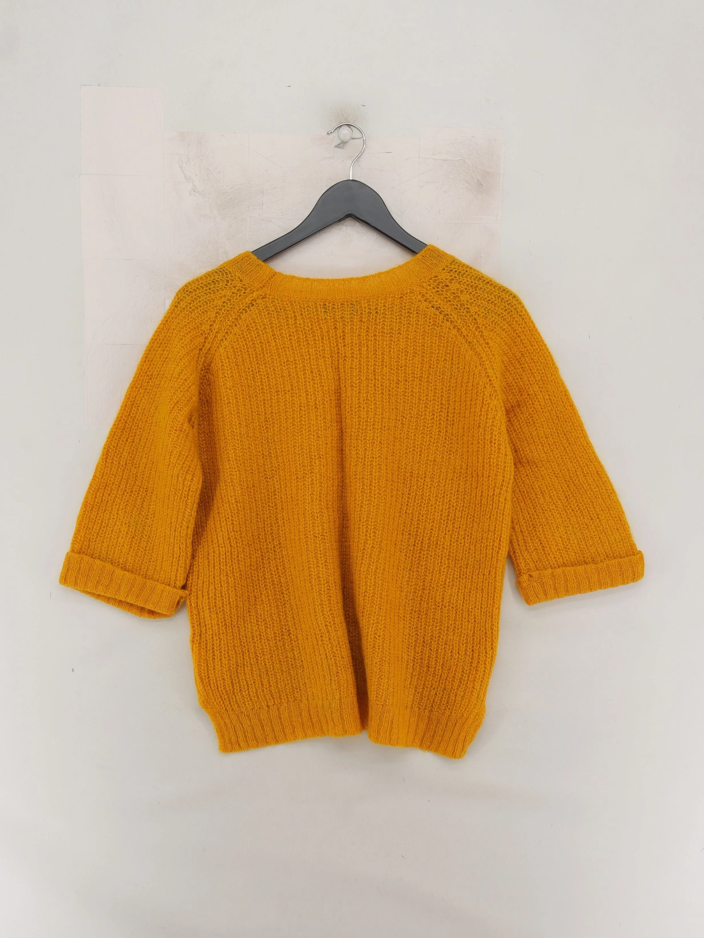 Topshop Women's Jumper UK 8 Yellow Nylon with Mohair, Wool, Acrylic Pullover - Image 2
