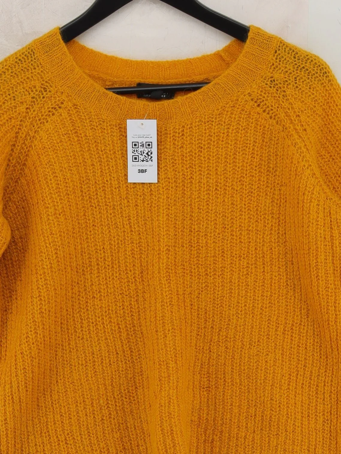 Topshop Women's Jumper UK 8 Yellow Nylon with Mohair, Wool, Acrylic Pullover - Image 3