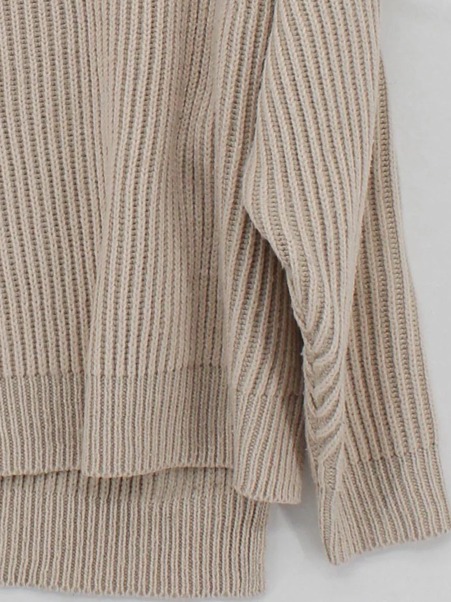 Topshop Women's Jumper XS Cream 100% Acrylic Mock Neck Pullover - Image 4