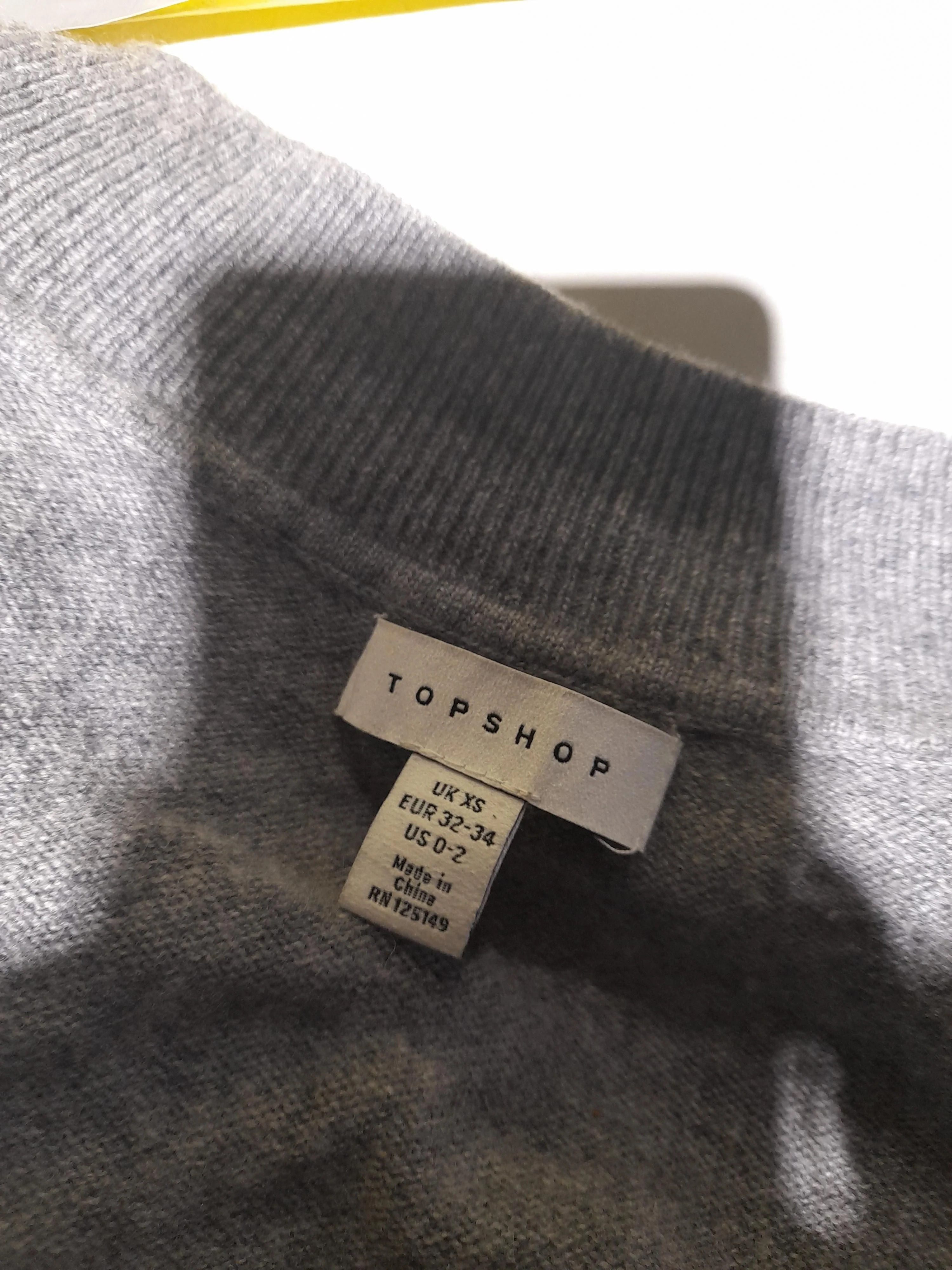 Topshop Women's Jumper XS Grey Striped 100% Cashmere V-Neck Pullover - Image 5