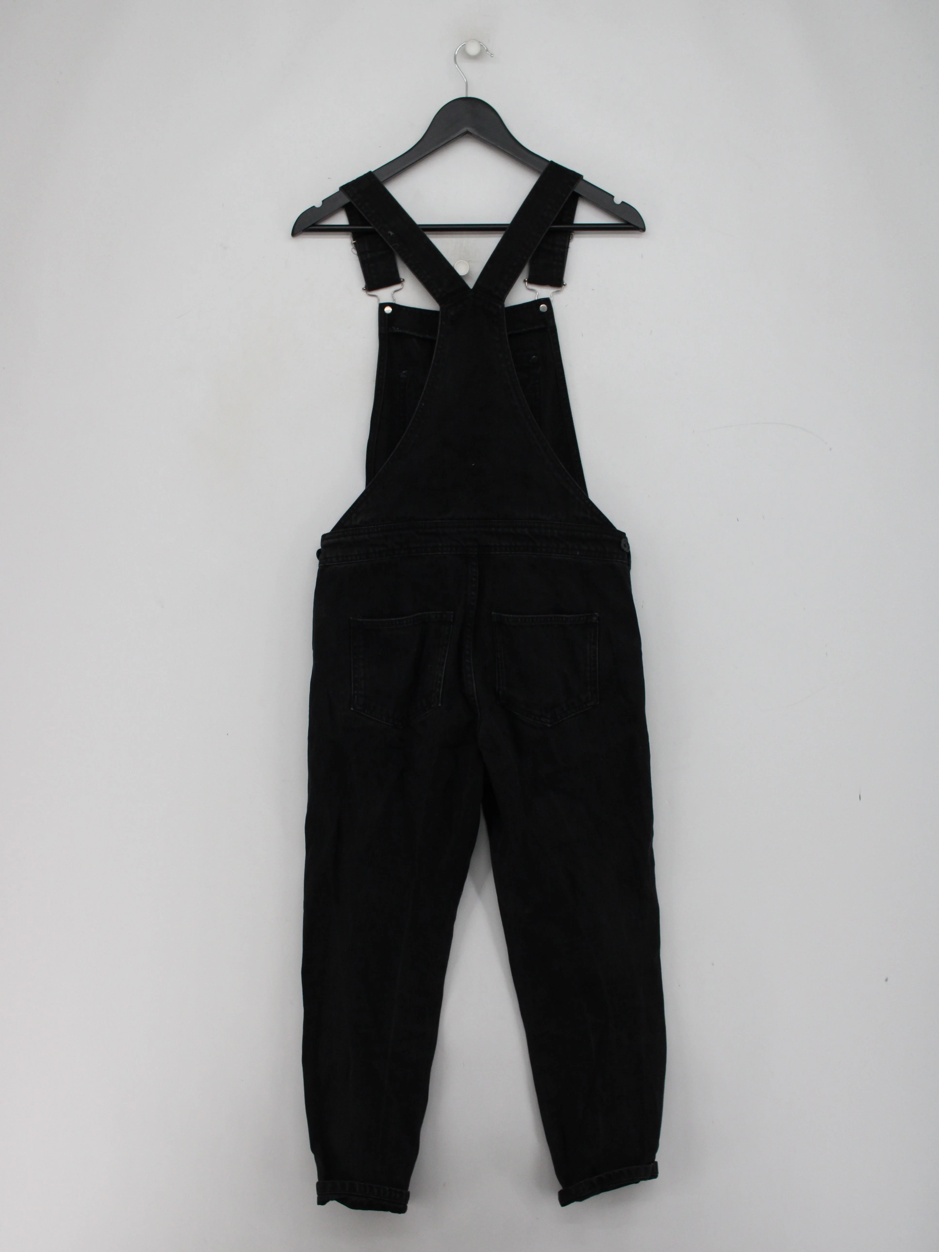 Topshop Women's Jumpsuit M Black 100% Cotton Tapered Jumpsuit - Image 2