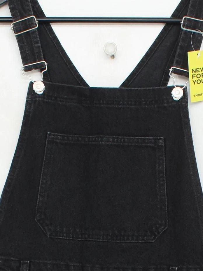 Topshop Women's Jumpsuit UK 10 Black 100% Cotton Straight Jumpsuit - Image 3