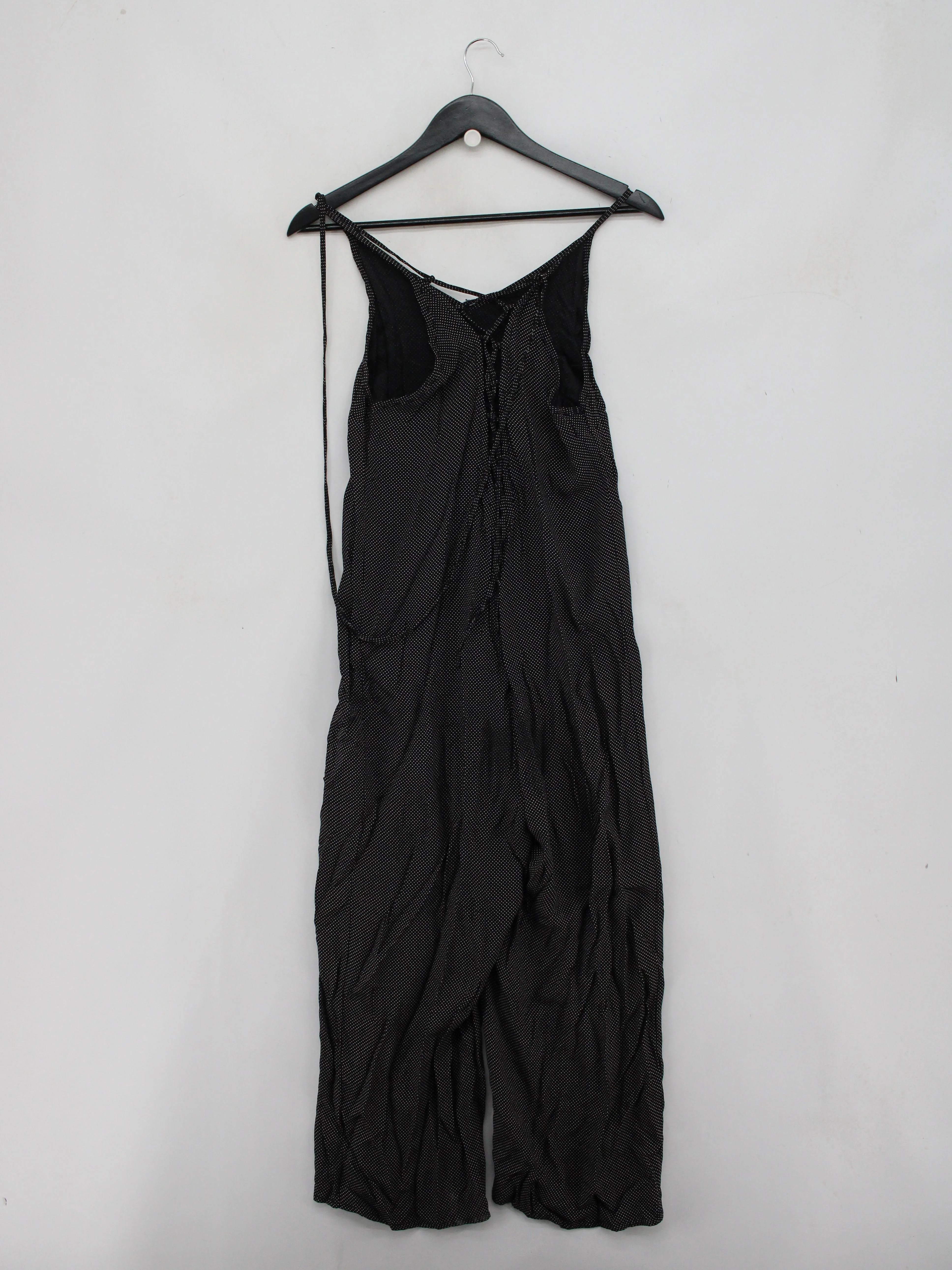 Topshop Women's Jumpsuit UK 10 Black Polkadot 100% Viscose Wide-Leg Jumpsuit - Image 2