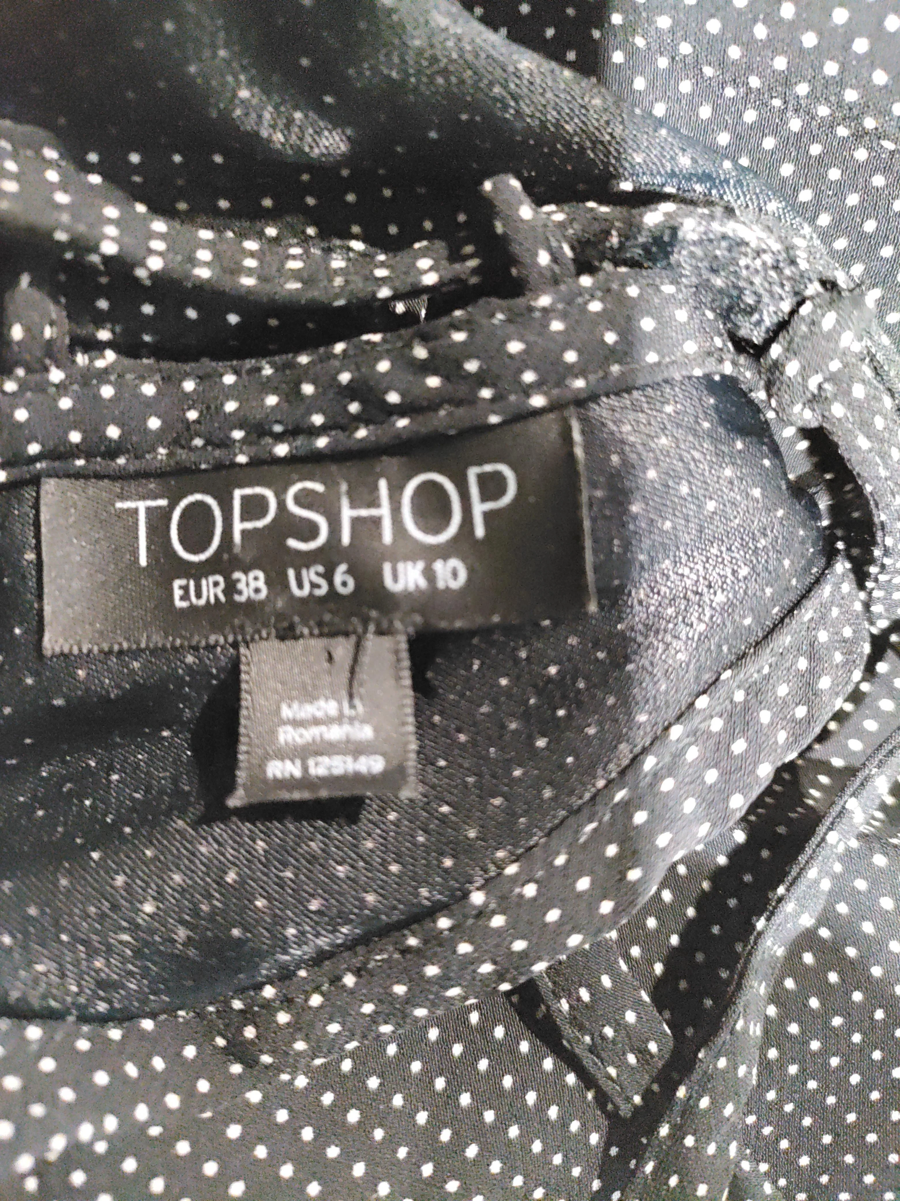 Topshop Women's Jumpsuit UK 10 Black Polkadot 100% Viscose Wide-Leg Jumpsuit - Image 5