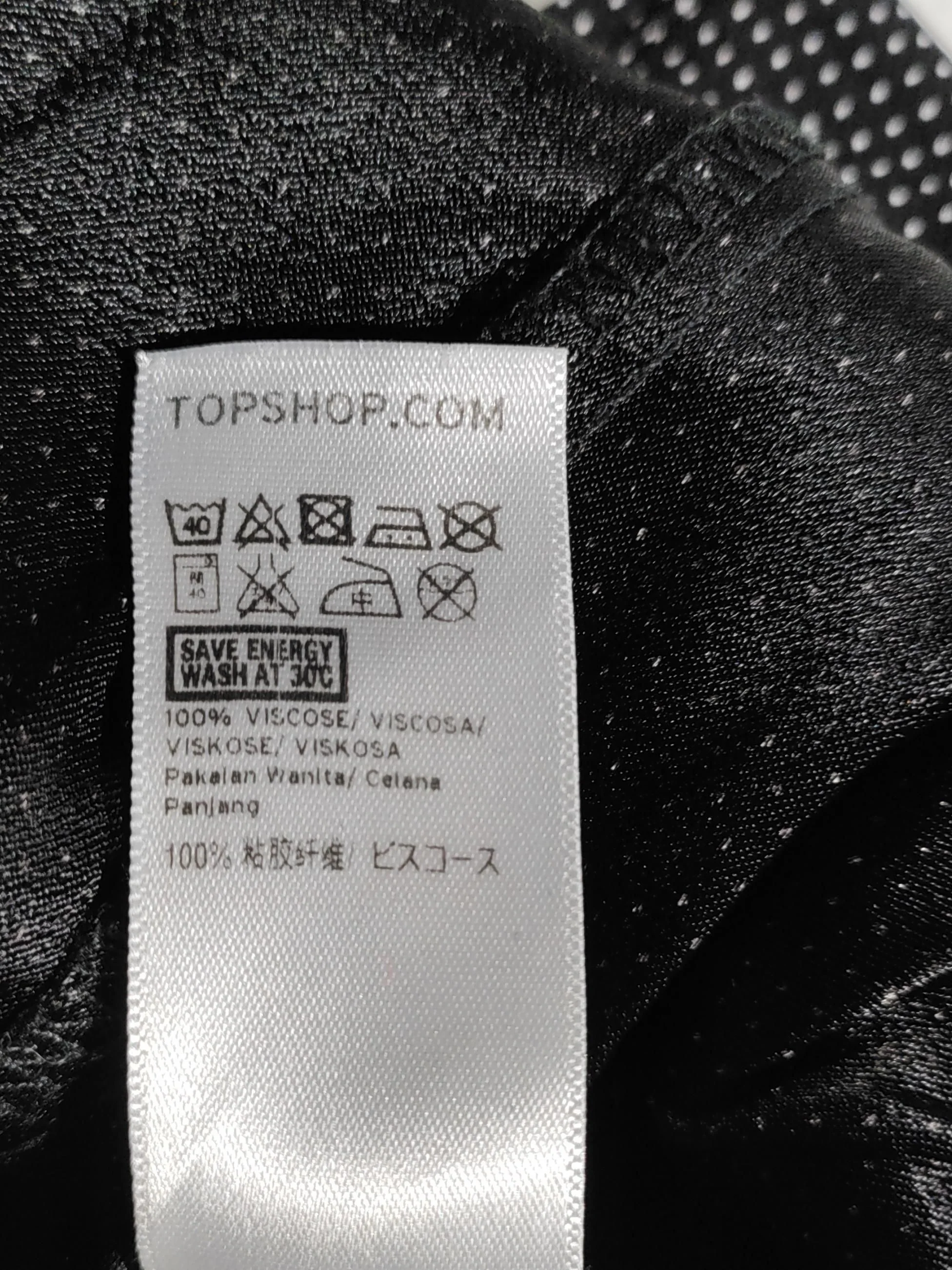 Topshop Women's Jumpsuit UK 10 Black Polkadot 100% Viscose Wide-Leg Jumpsuit - Image 6