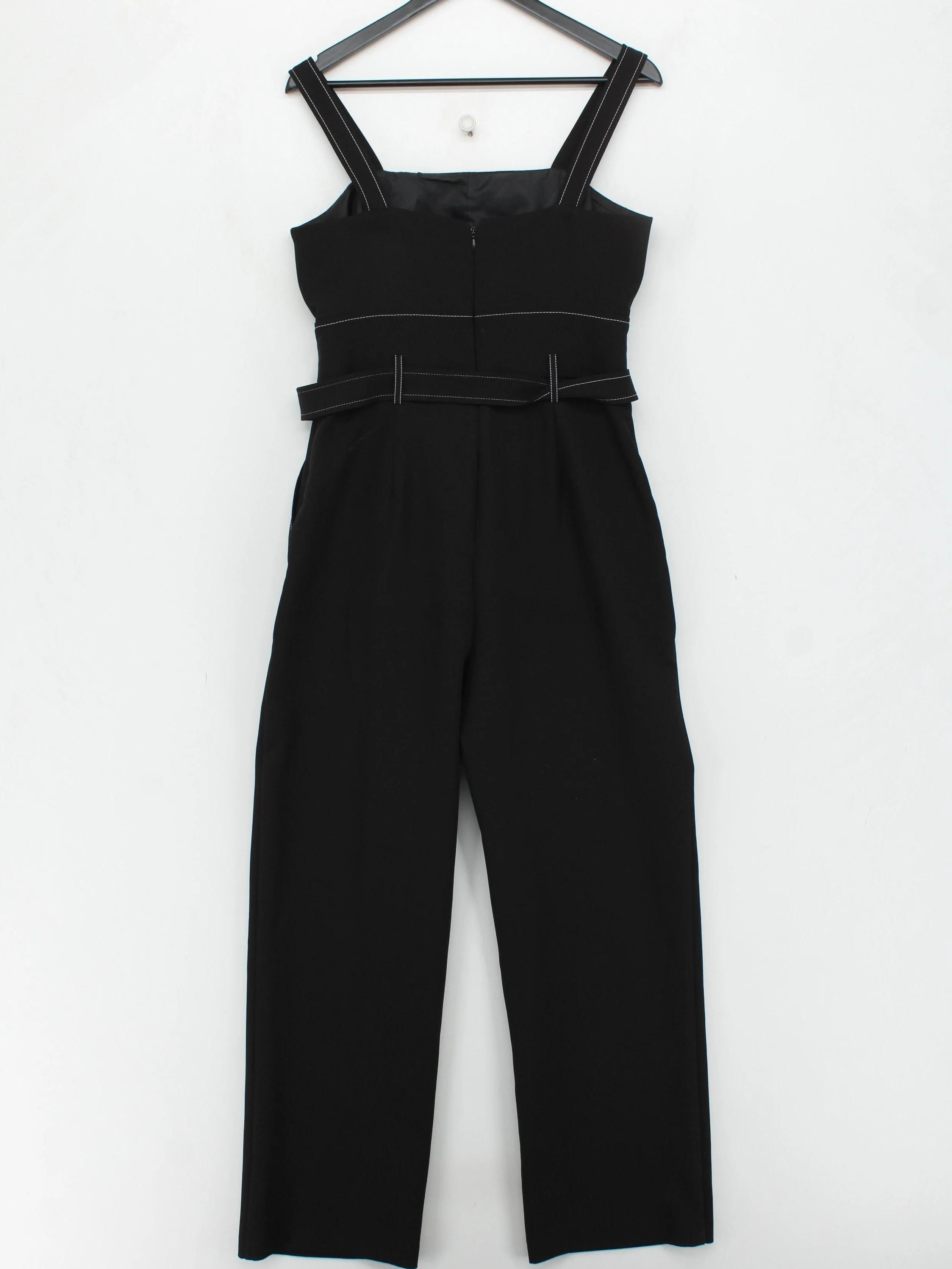 Topshop Women's Jumpsuit UK 12 Black Polyester with Elastane Wide-Leg Jumpsuit - Image 2