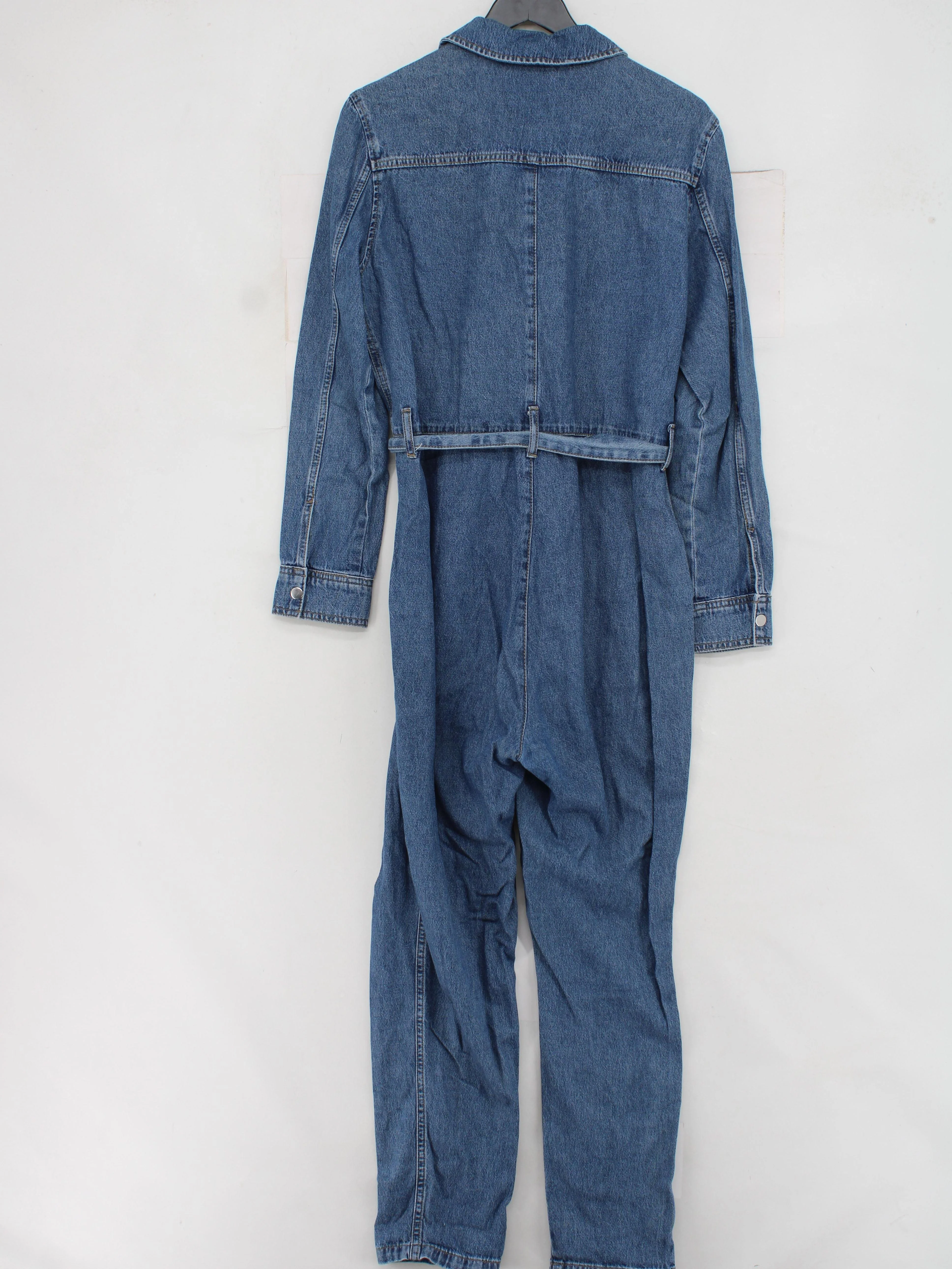 Topshop Women's Jumpsuit UK 14 Blue 100% Cotton Straight Jumpsuit - Image 2