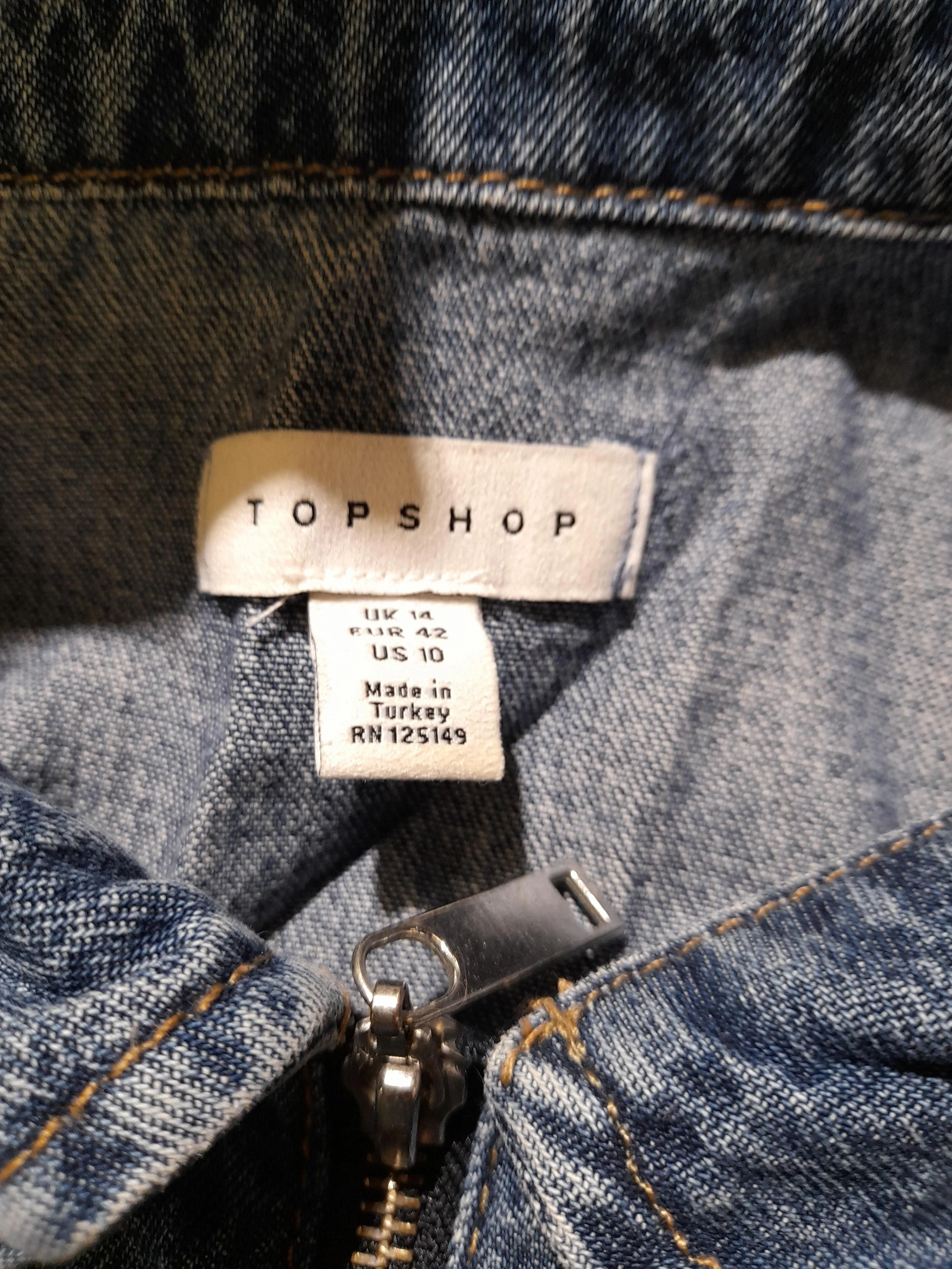 Topshop Women's Jumpsuit UK 14 Blue 100% Cotton Straight Jumpsuit - Image 6