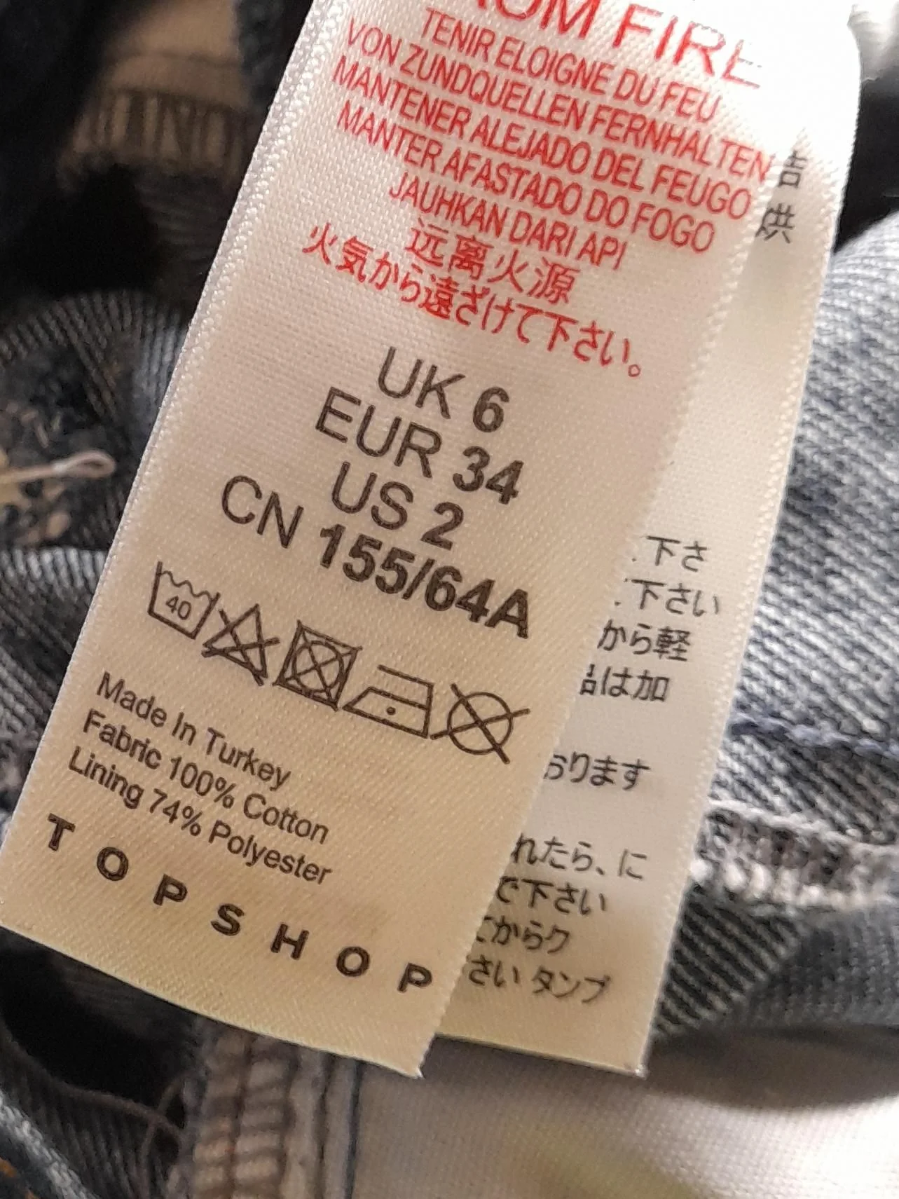 Topshop Women's Jumpsuit UK 6 Blue 100% Cotton Wide-Leg Jumpsuit - Image 6