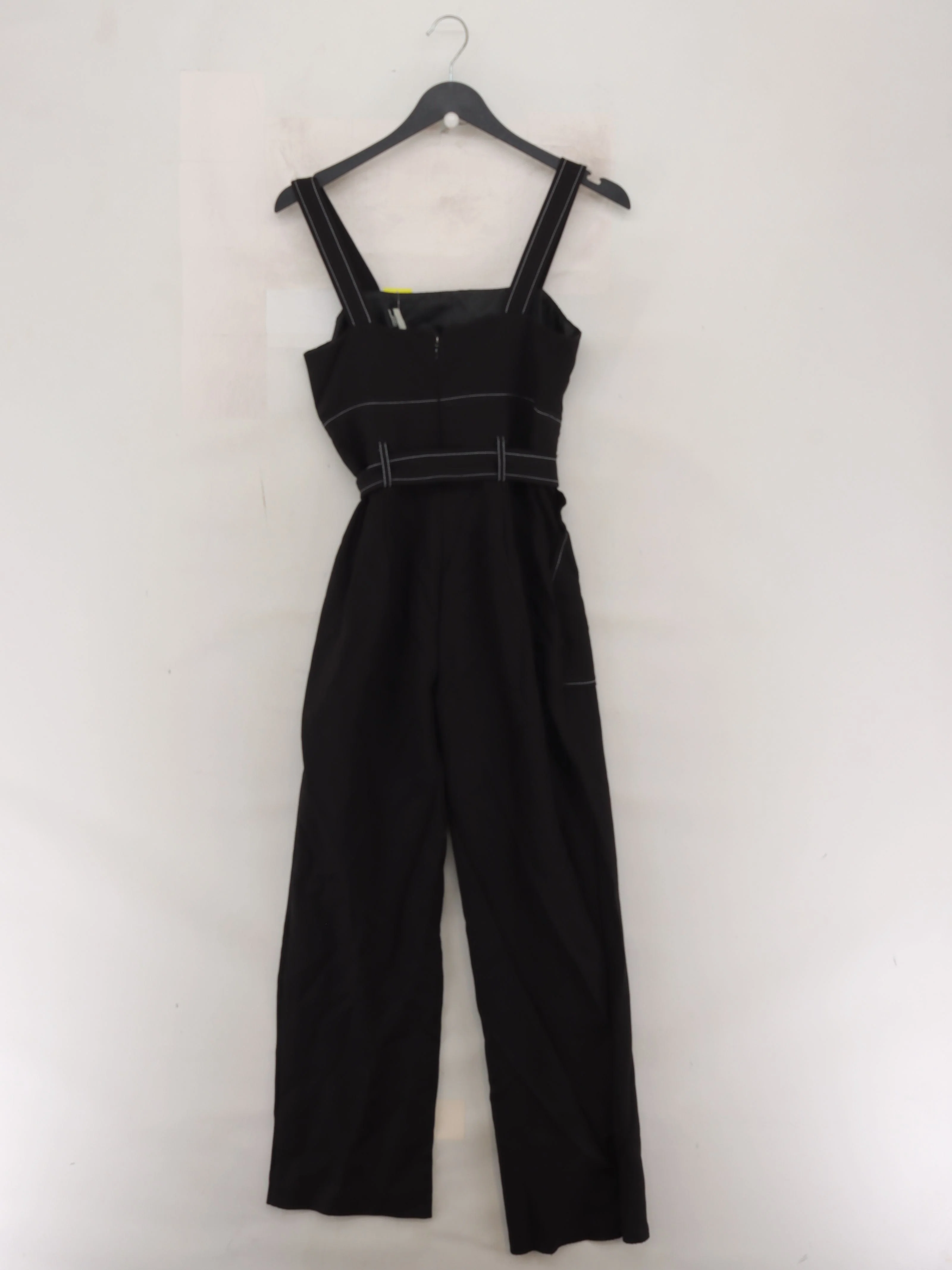 Topshop Women's Jumpsuit UK 8 Black Polyester with Elastane Wide-Leg Jumpsuit - Image 2