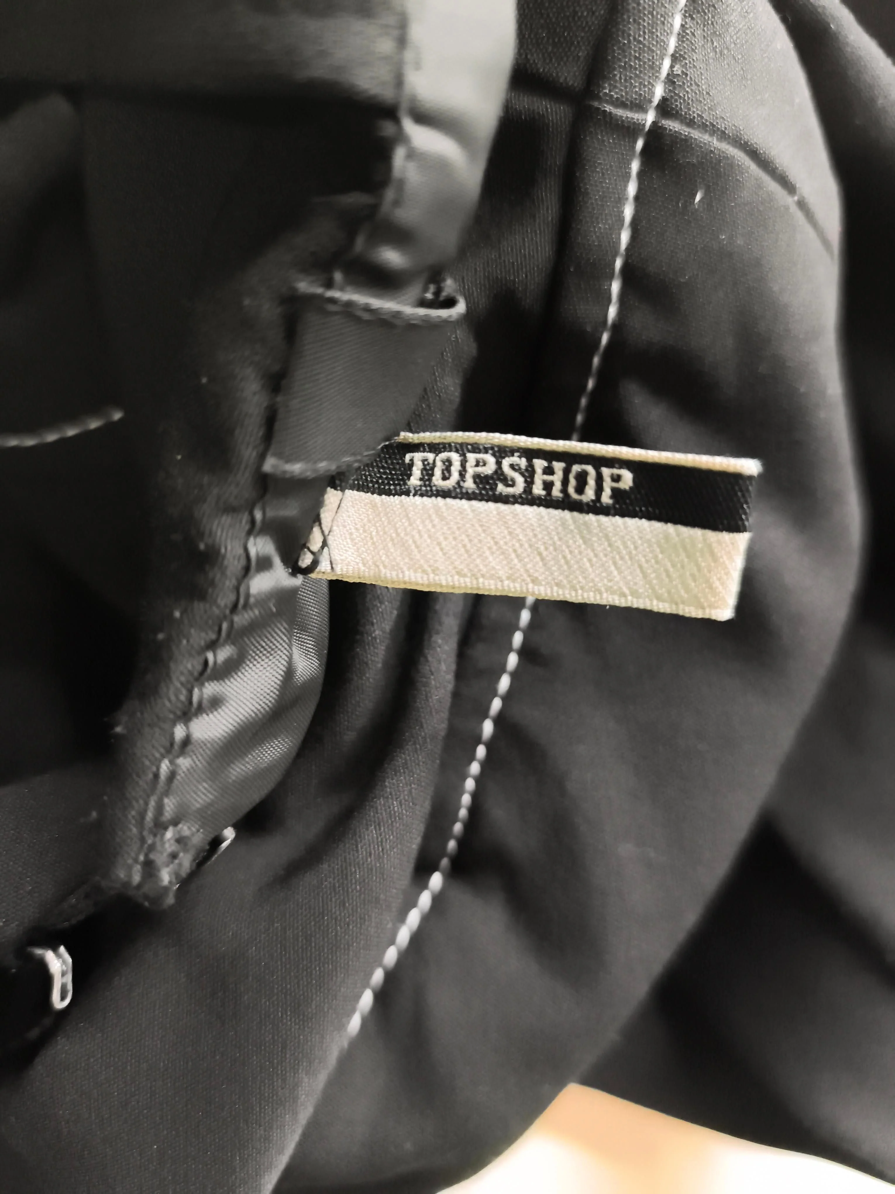 Topshop Women's Jumpsuit UK 8 Black Polyester with Elastane Wide-Leg Jumpsuit - Image 5