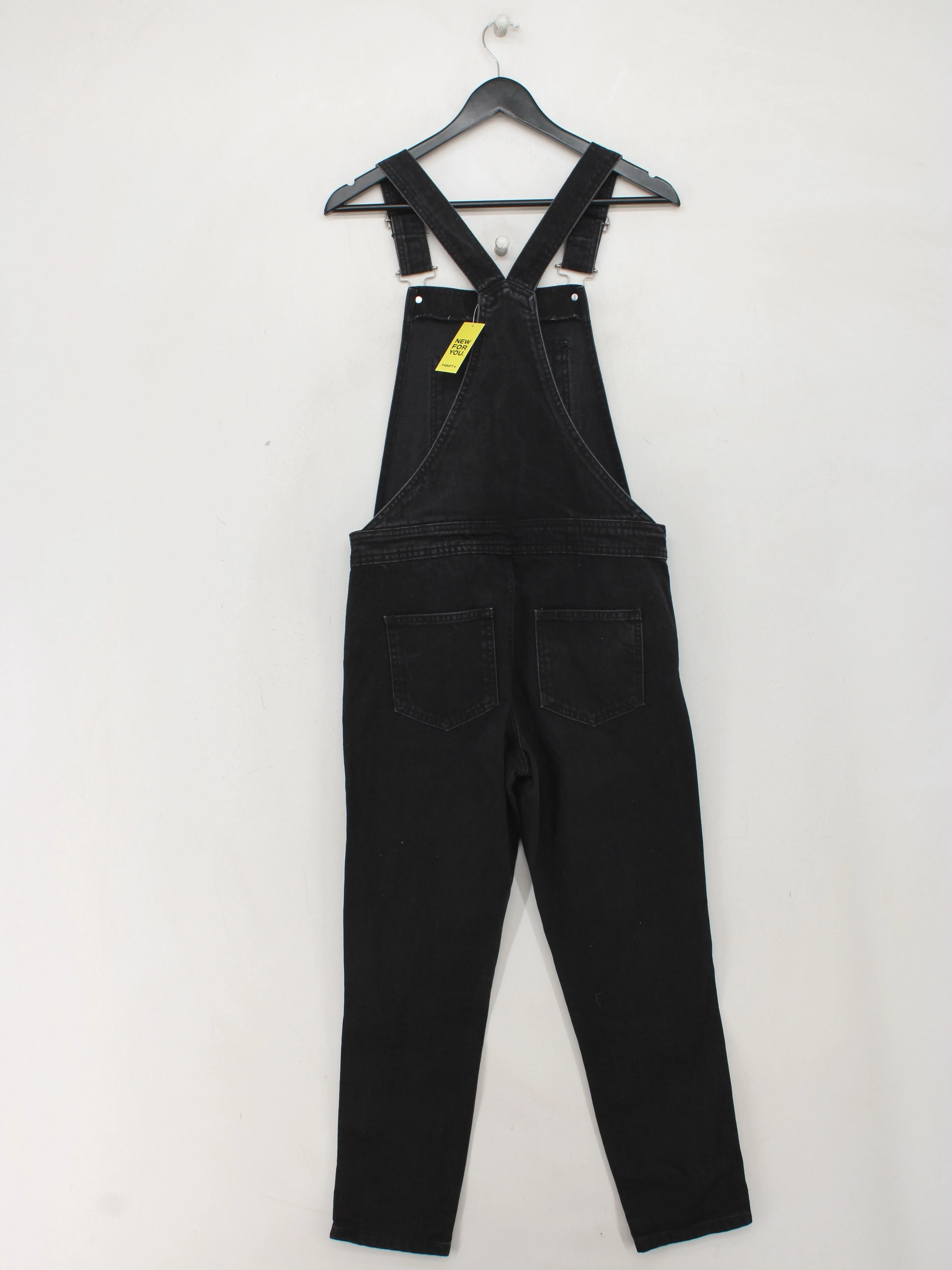Topshop Women's Jumpsuit W 26 in Black 100% Cotton Straight Jumpsuit - Image 2