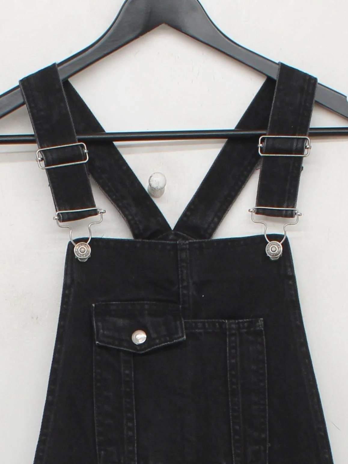 Topshop Women's Jumpsuit W 26 in Black 100% Cotton Straight Jumpsuit - Image 3