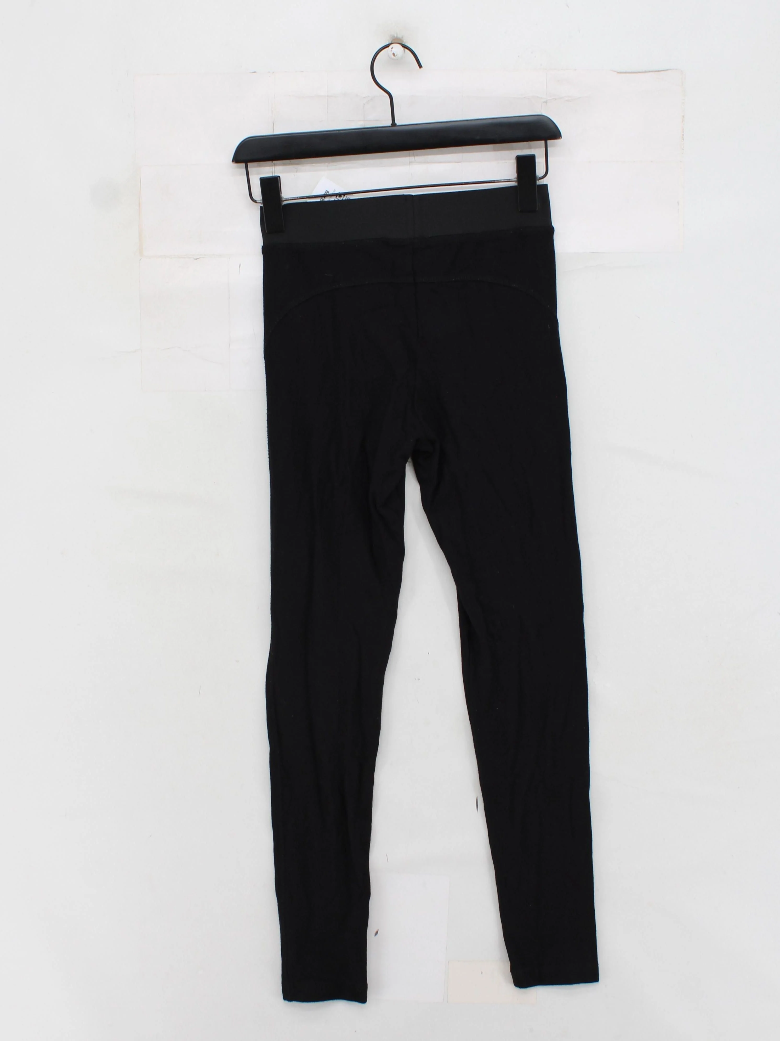 Topshop Women's Leggings UK 8 Black Viscose with Polyamide, Elastane Full length - Image 2