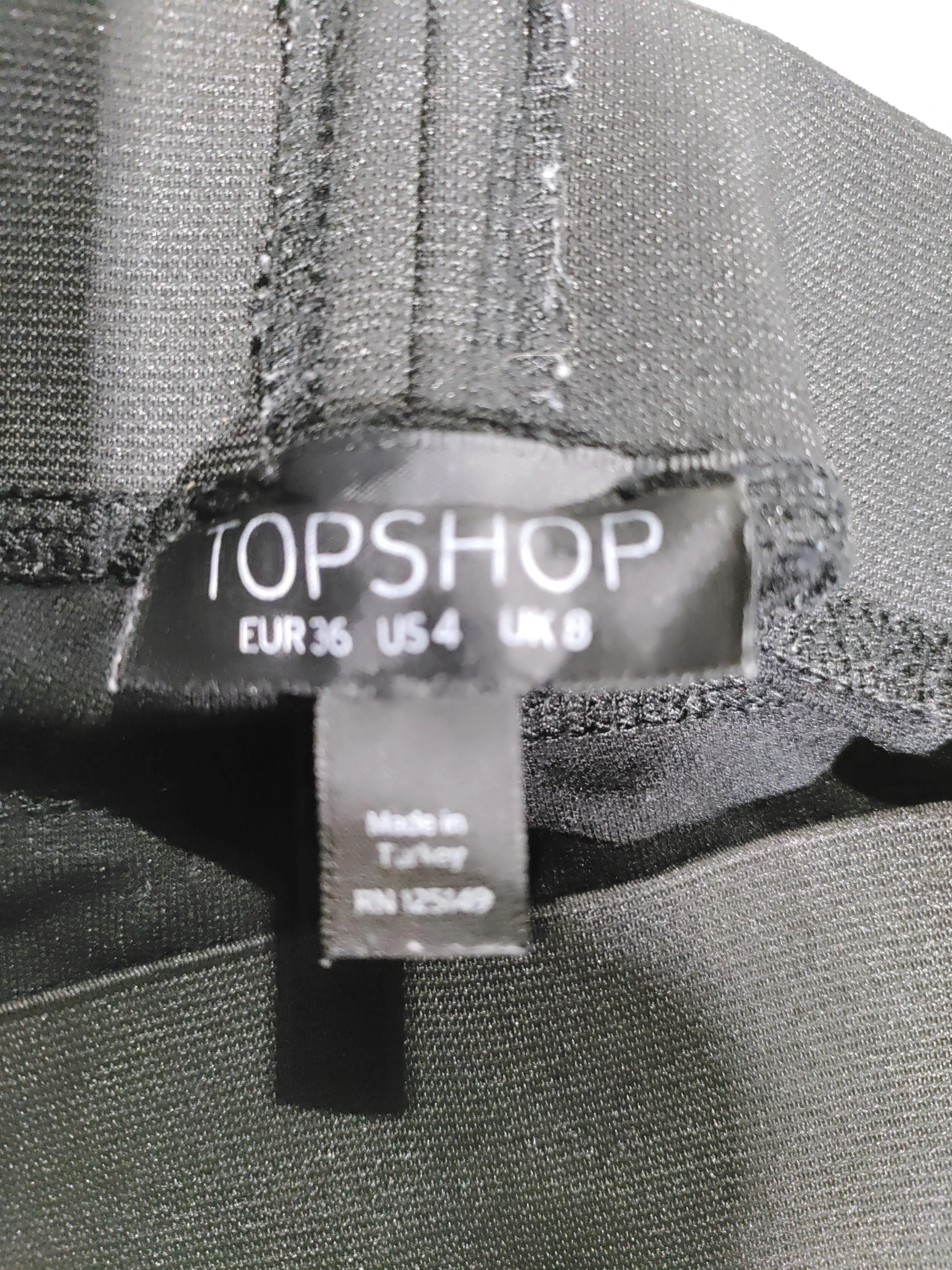 Topshop Women's Leggings UK 8 Black Viscose with Polyamide, Elastane Full length - Image 5