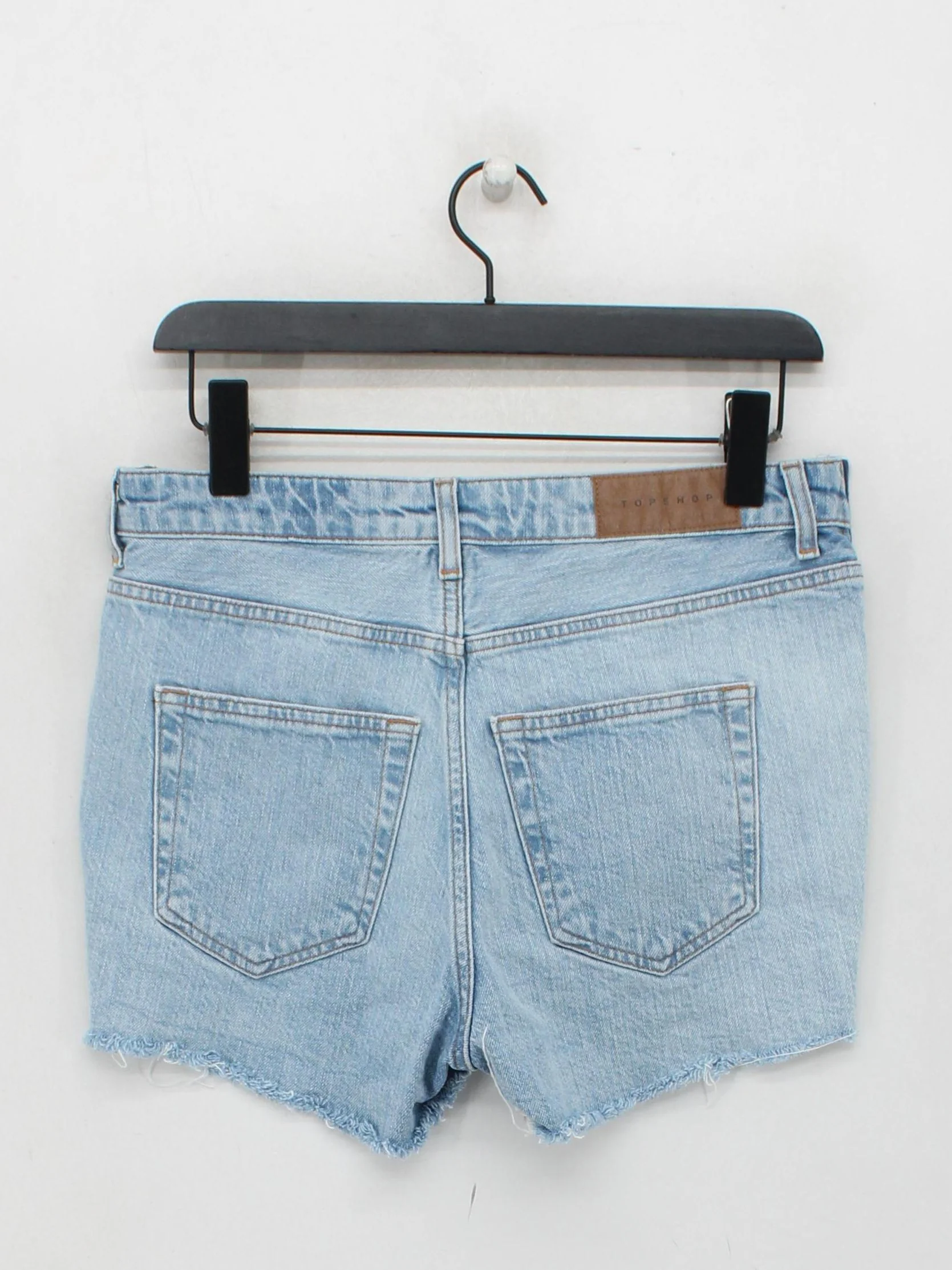 Topshop Women's Maternity Bottoms UK 8 Blue Cotton with Elastane Straight Capri - Image 2