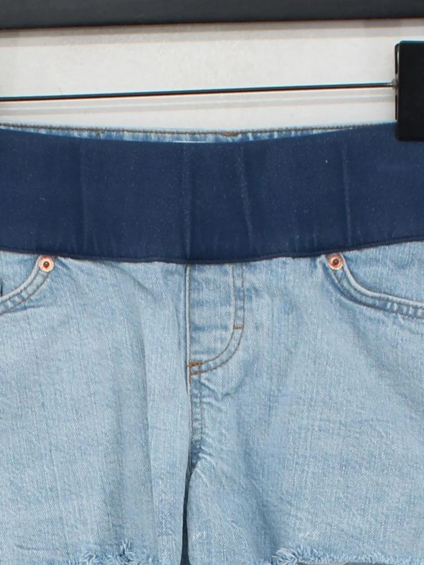Topshop Women's Maternity Bottoms UK 8 Blue Cotton with Elastane Straight Capri - Image 3