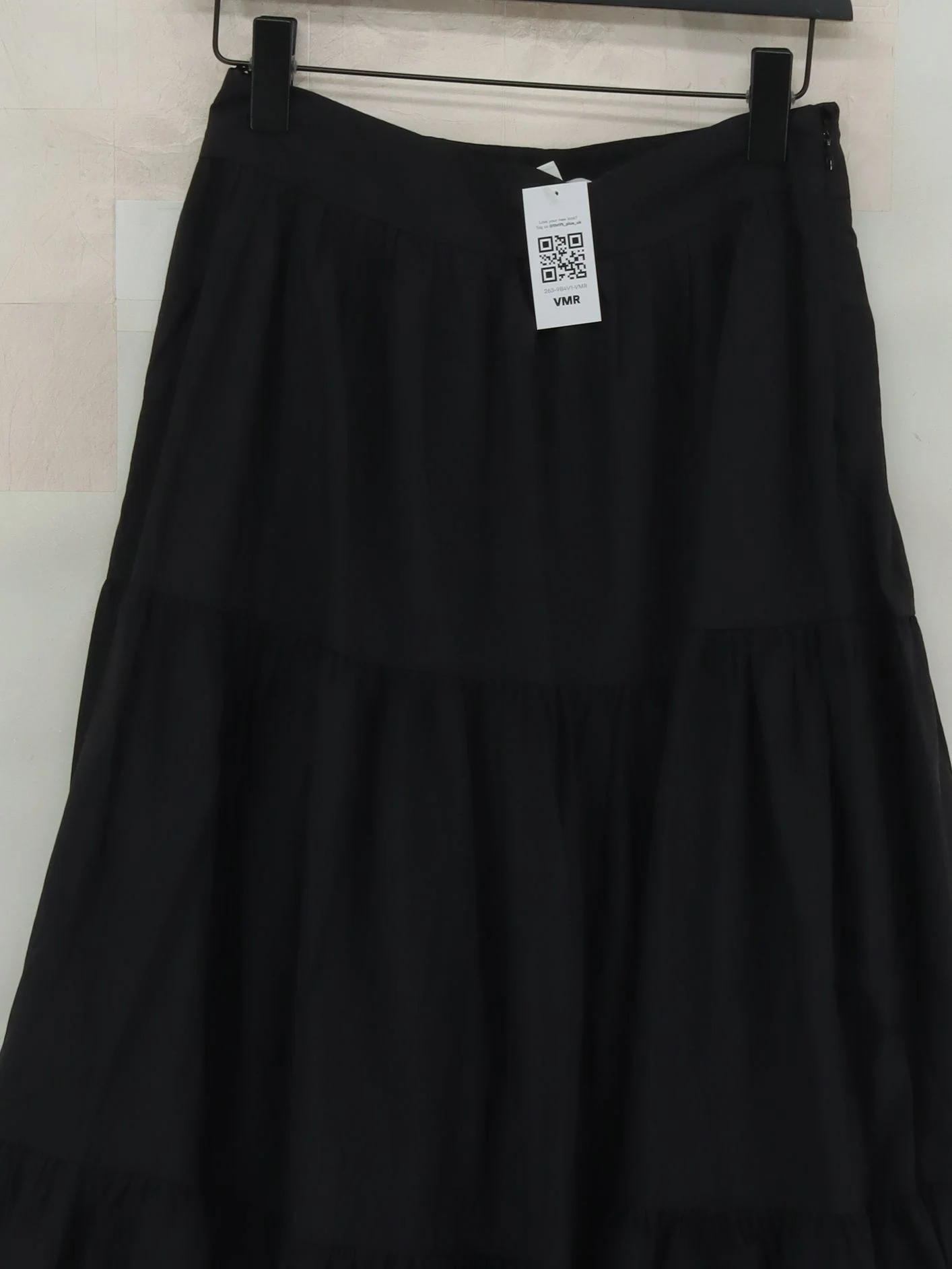 Topshop Women's Maxi Skirt M Black 100% Nylon Long Maxi - Image 3