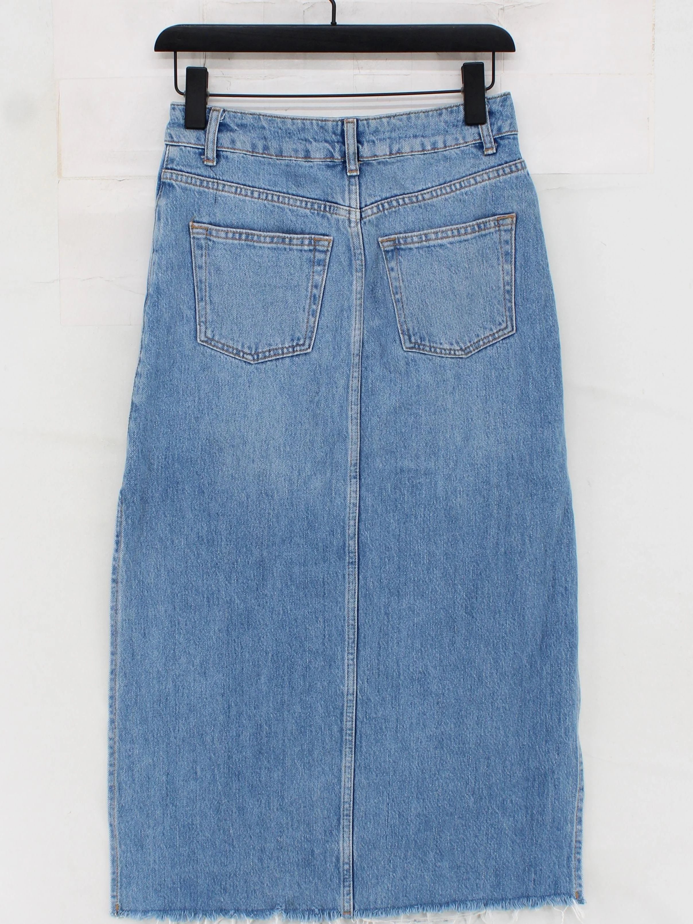 Topshop Women's Maxi Skirt S Blue 100% Cotton Long Maxi - Image 2