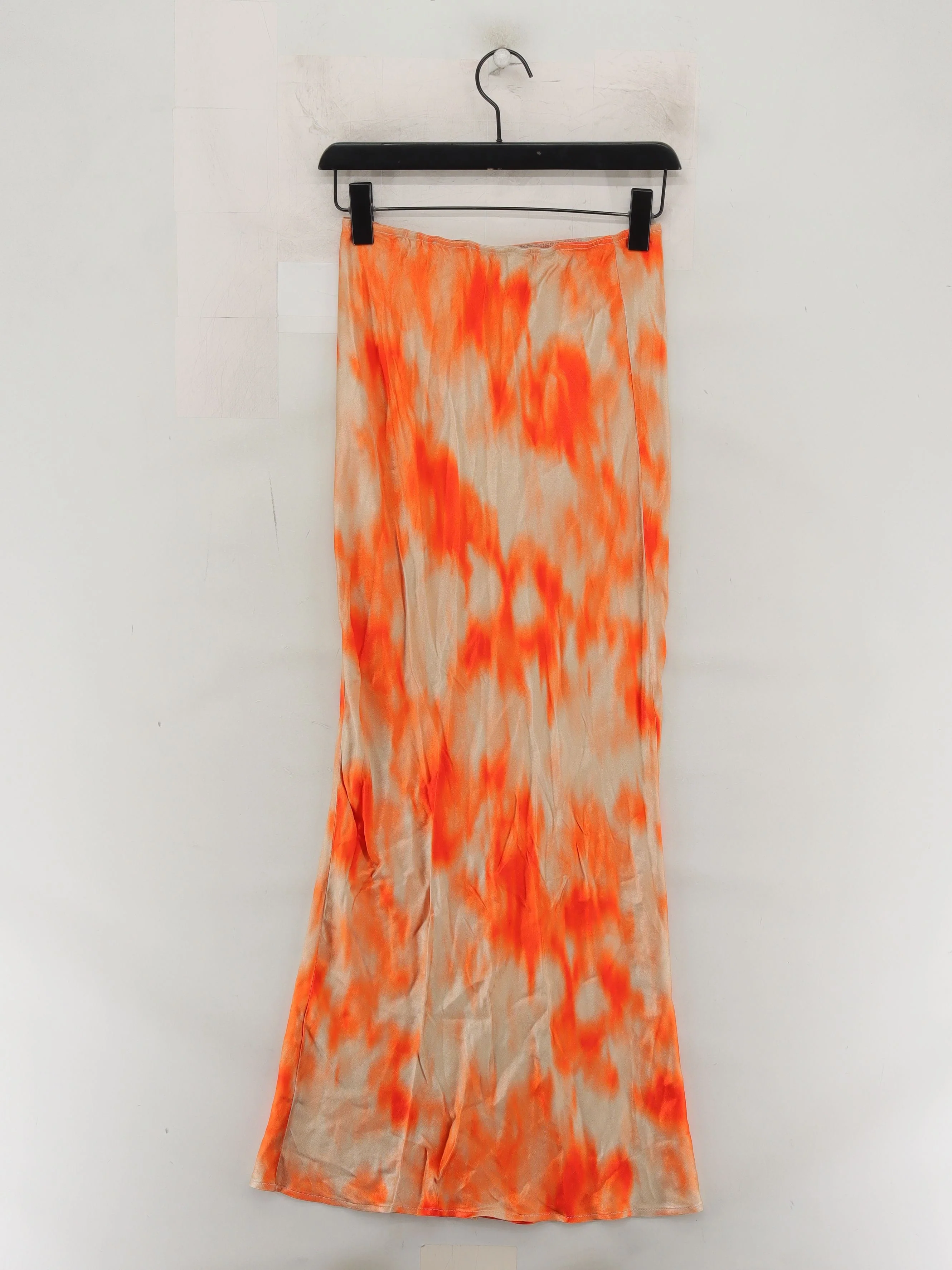 Topshop Women's Maxi Skirt S Orange 100% Viscose Long Maxi - Image 2