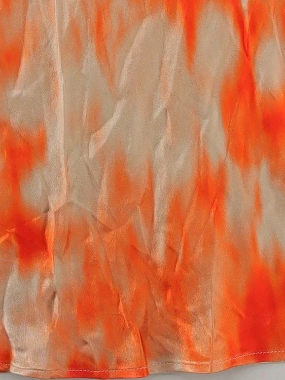 Topshop Women's Maxi Skirt S Orange 100% Viscose Long Maxi - Image 4