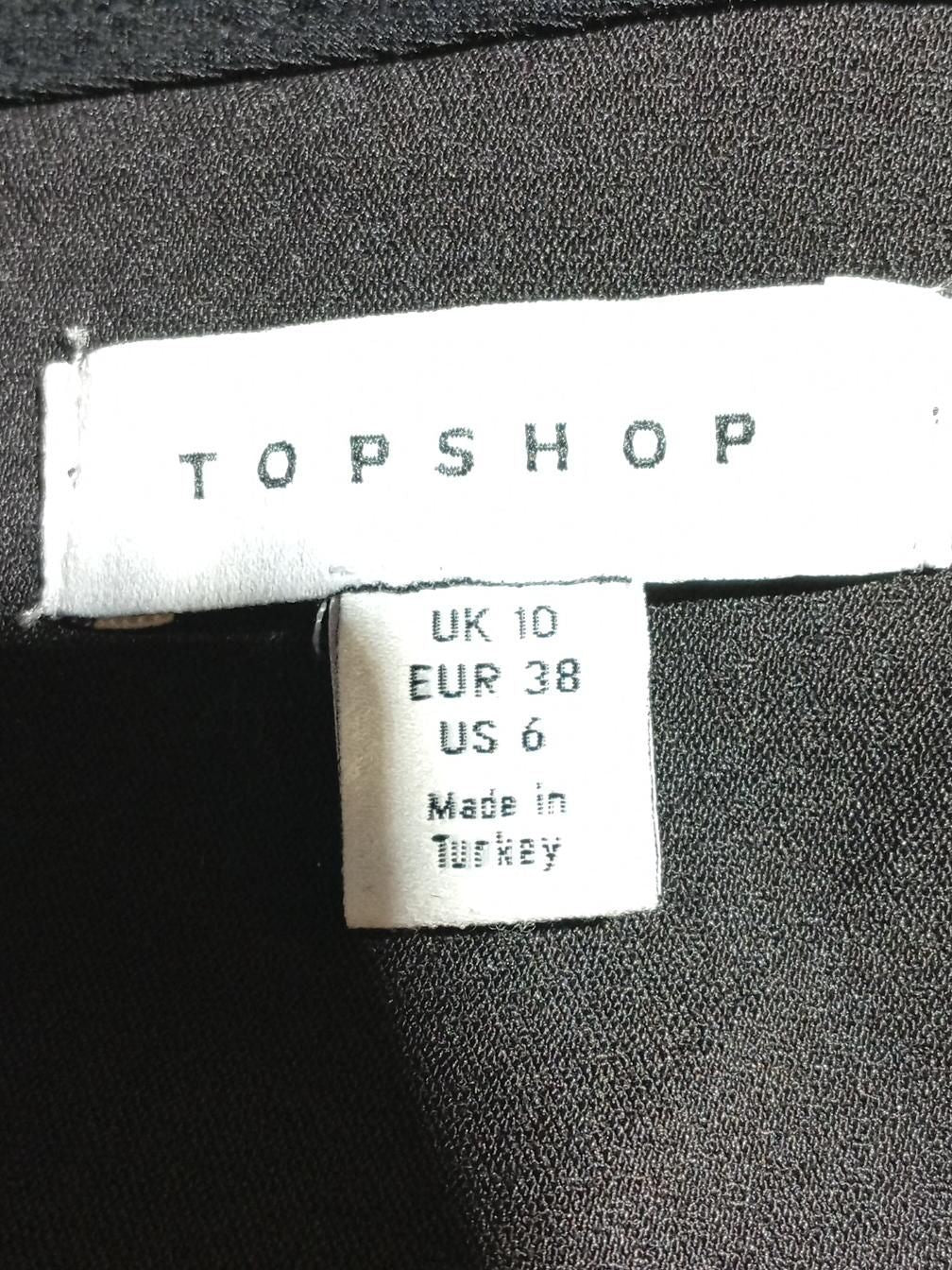 Topshop Women's Maxi Skirt UK 10 Black Cotton with Polyester, Elastane Long Maxi - Image 5