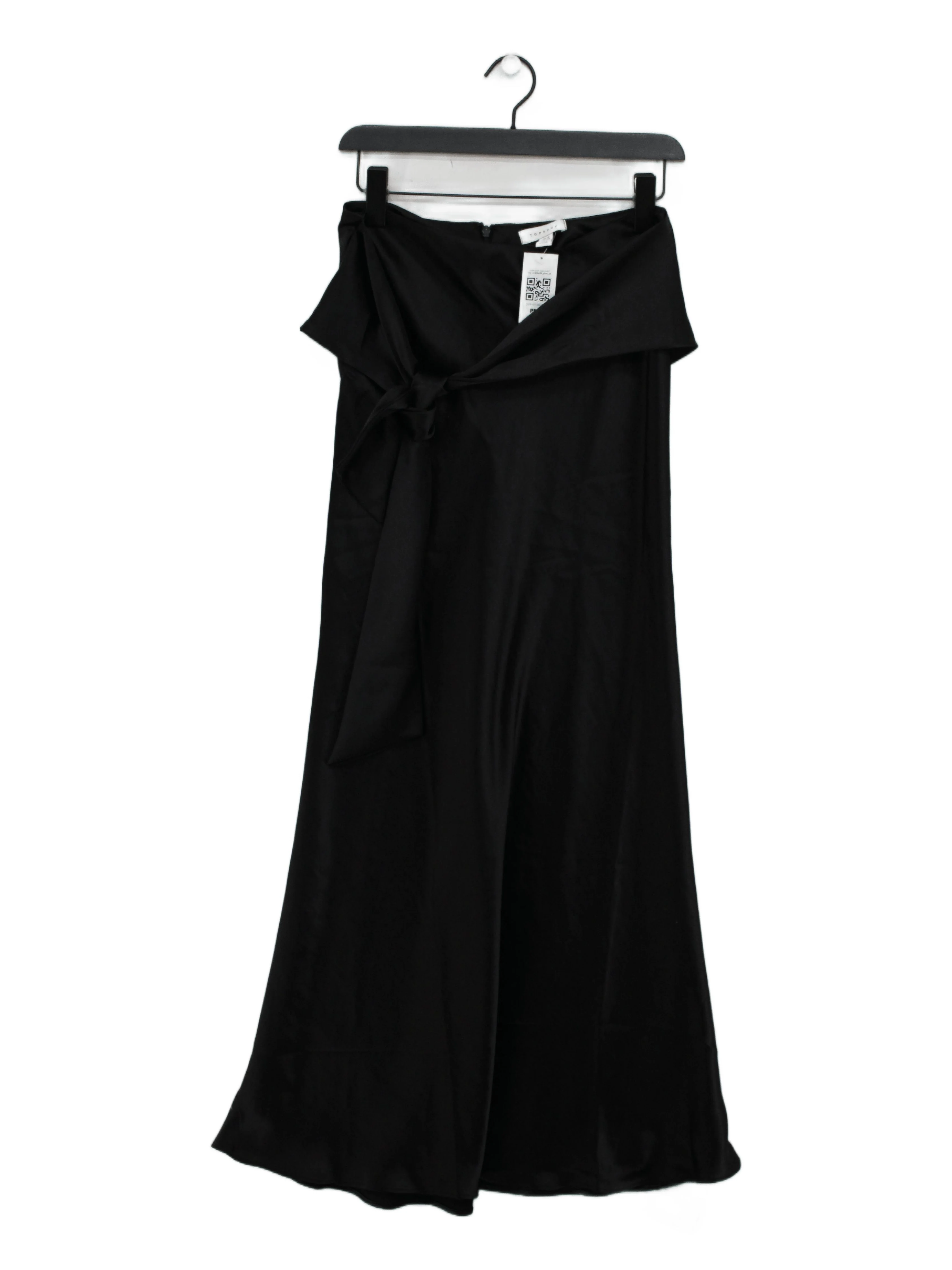 Topshop Women's Maxi Skirt UK 10 Black Polyester with Elastane Long Maxi